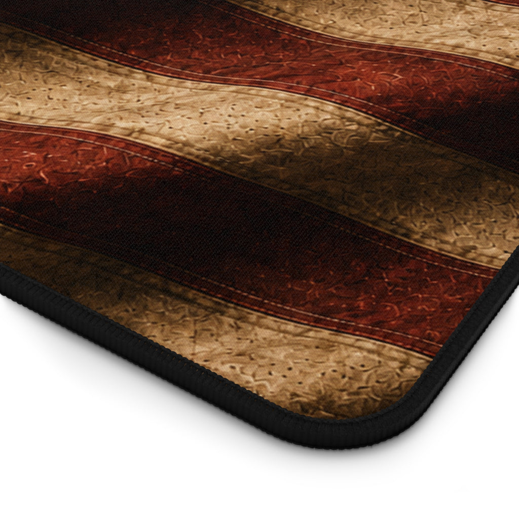 Distressed American Flag Desk Mat | Vintage USA Patriotic Mouse Pad
