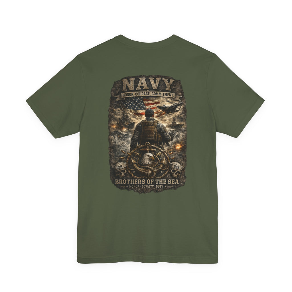 Navy Brothers of the Sea T-Shirt | Military Dog Tags Graphic