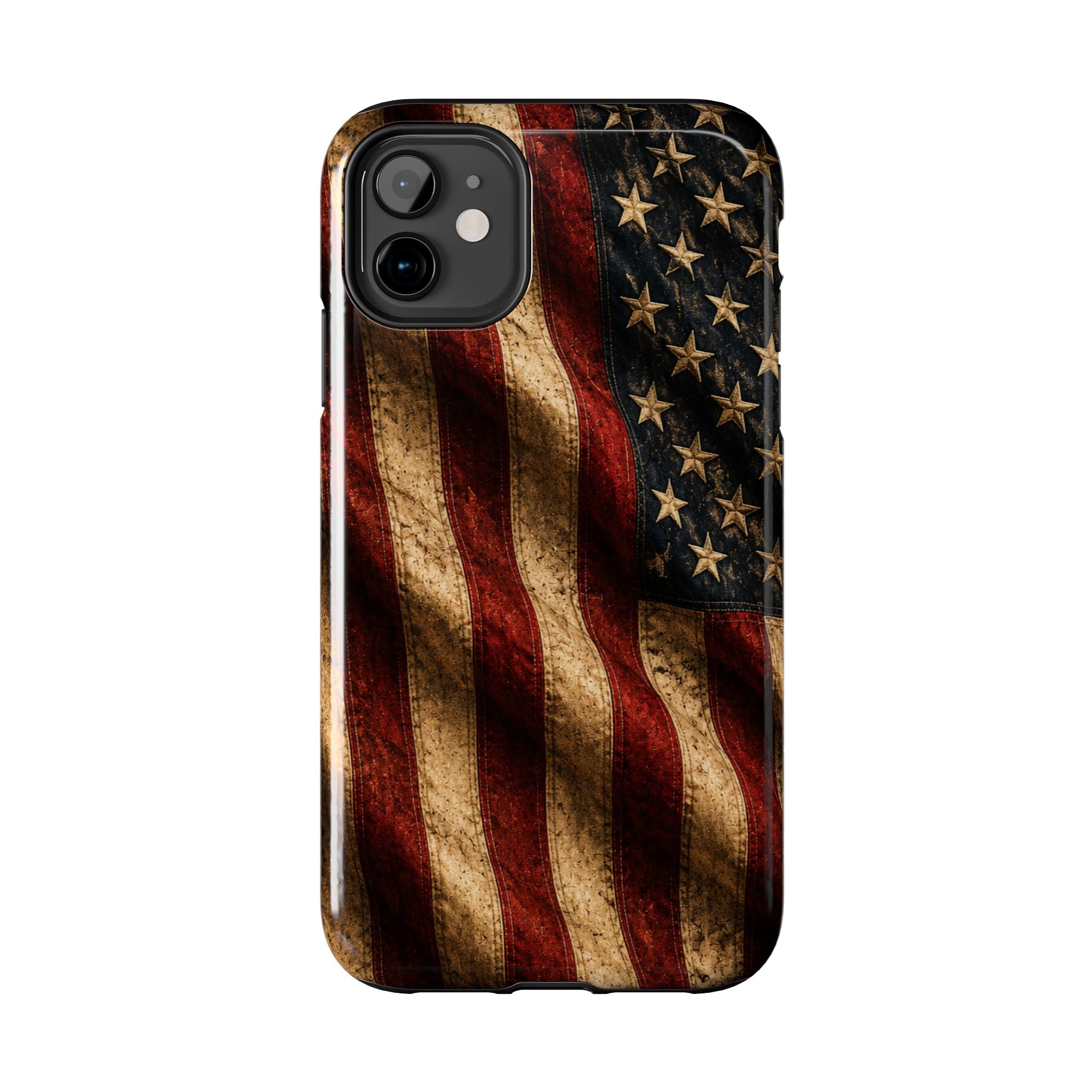 Distressed American Flag Tough Phone Case | Patriotic iPhone Cover