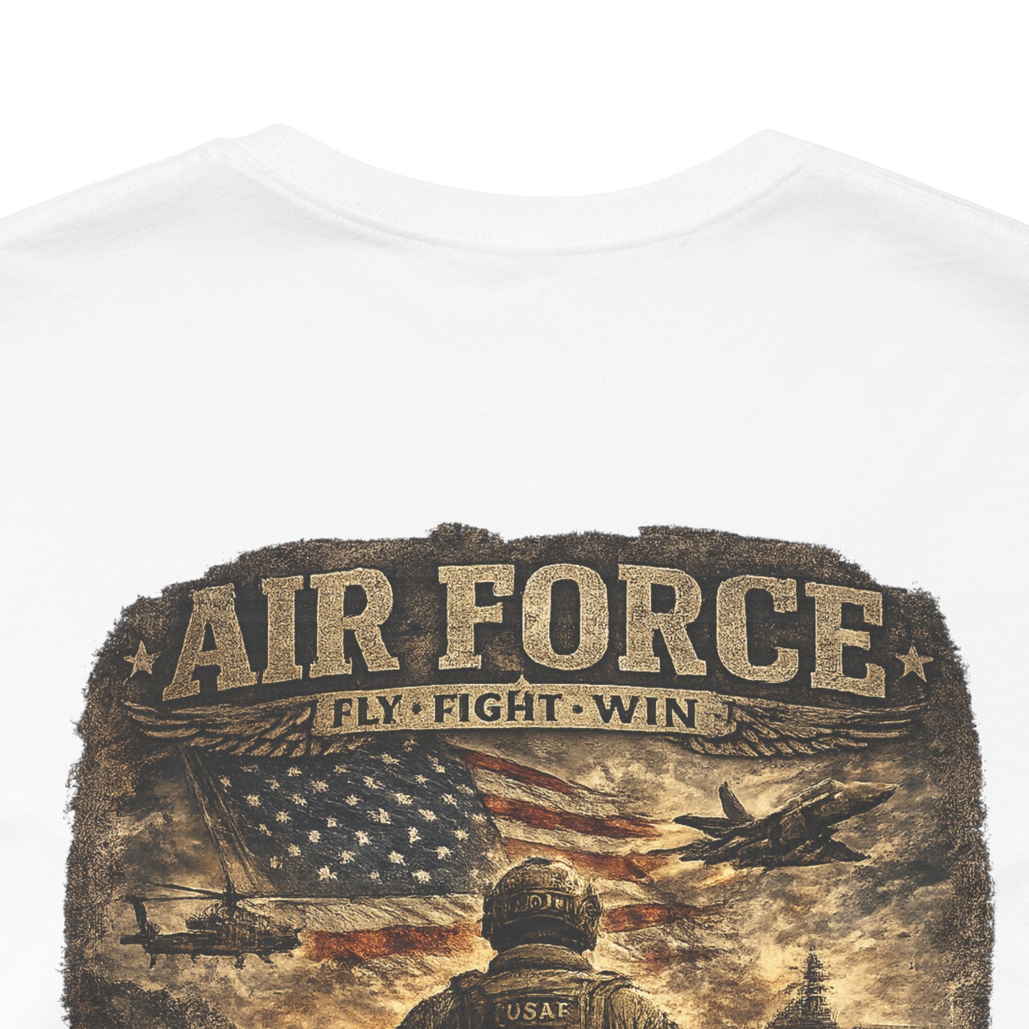 Air Force Veteran Graphic Tee — Military Dog Tags Back Print