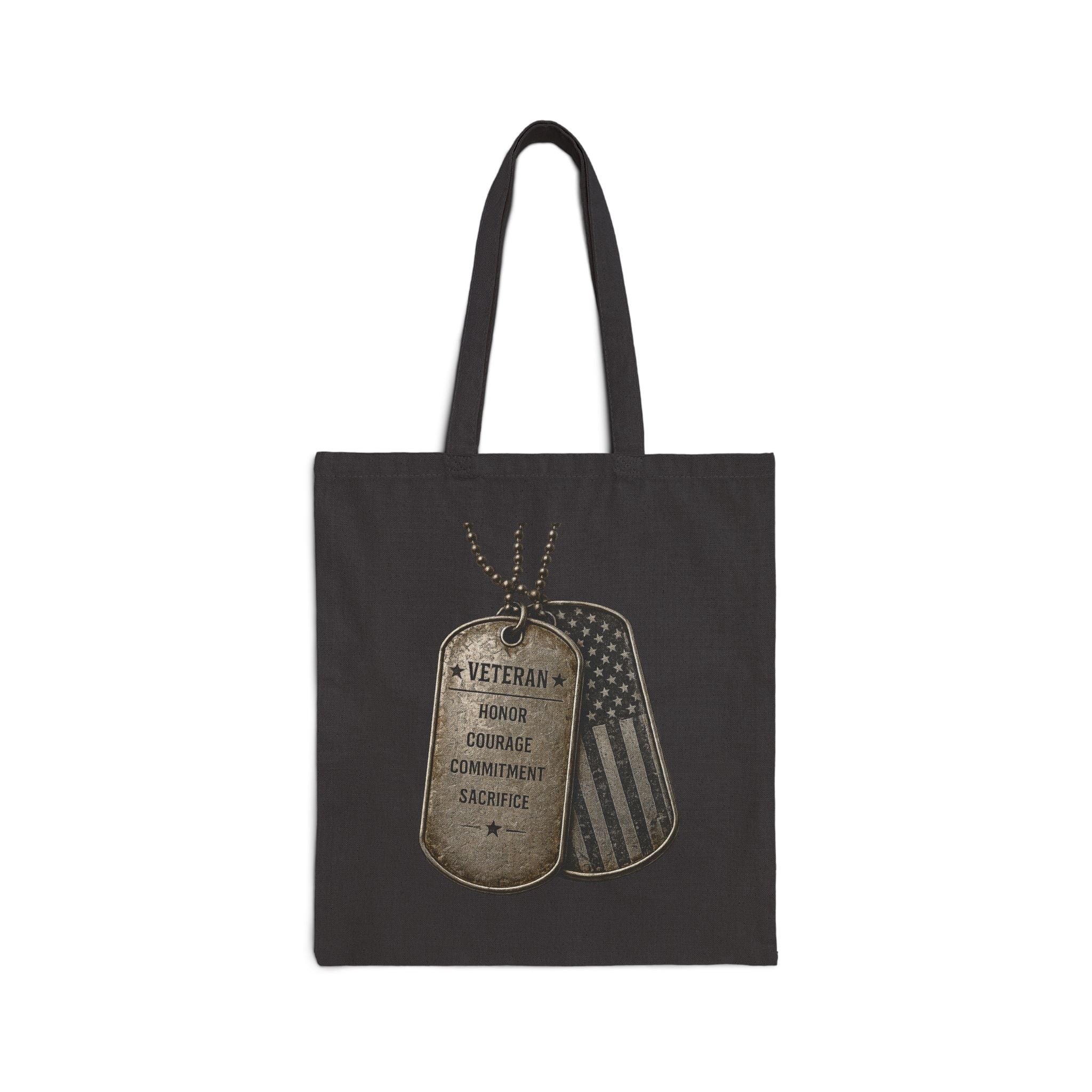Veteran Tribute Tote Bag — 'I Am a Veteran' Canvas Grocery & Memorial Bag