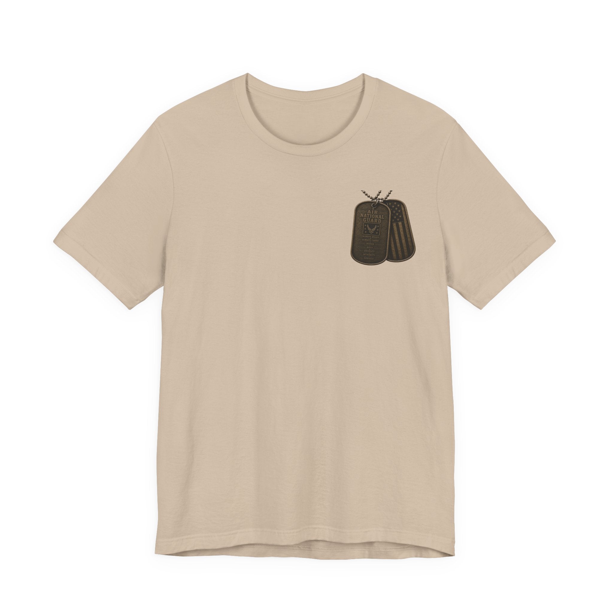 Air National Guard Graphic Tee — Military Dog Tags Veteran Tribute T-Shirt