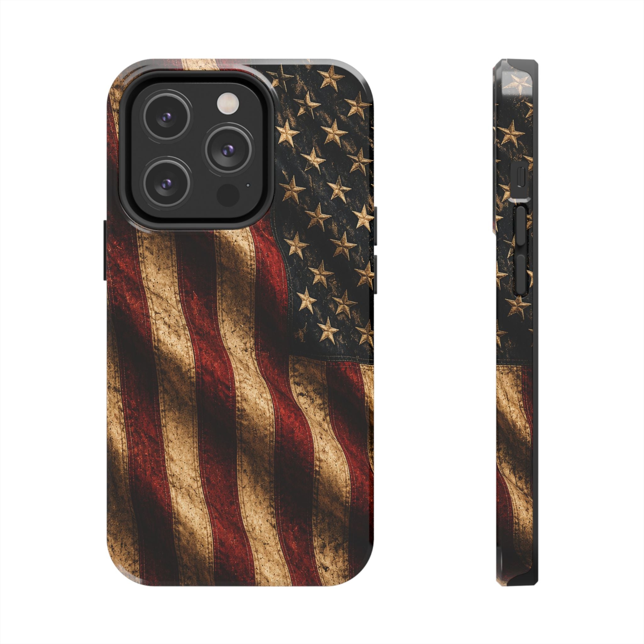 Distressed American Flag Tough Phone Case | Patriotic iPhone Cover