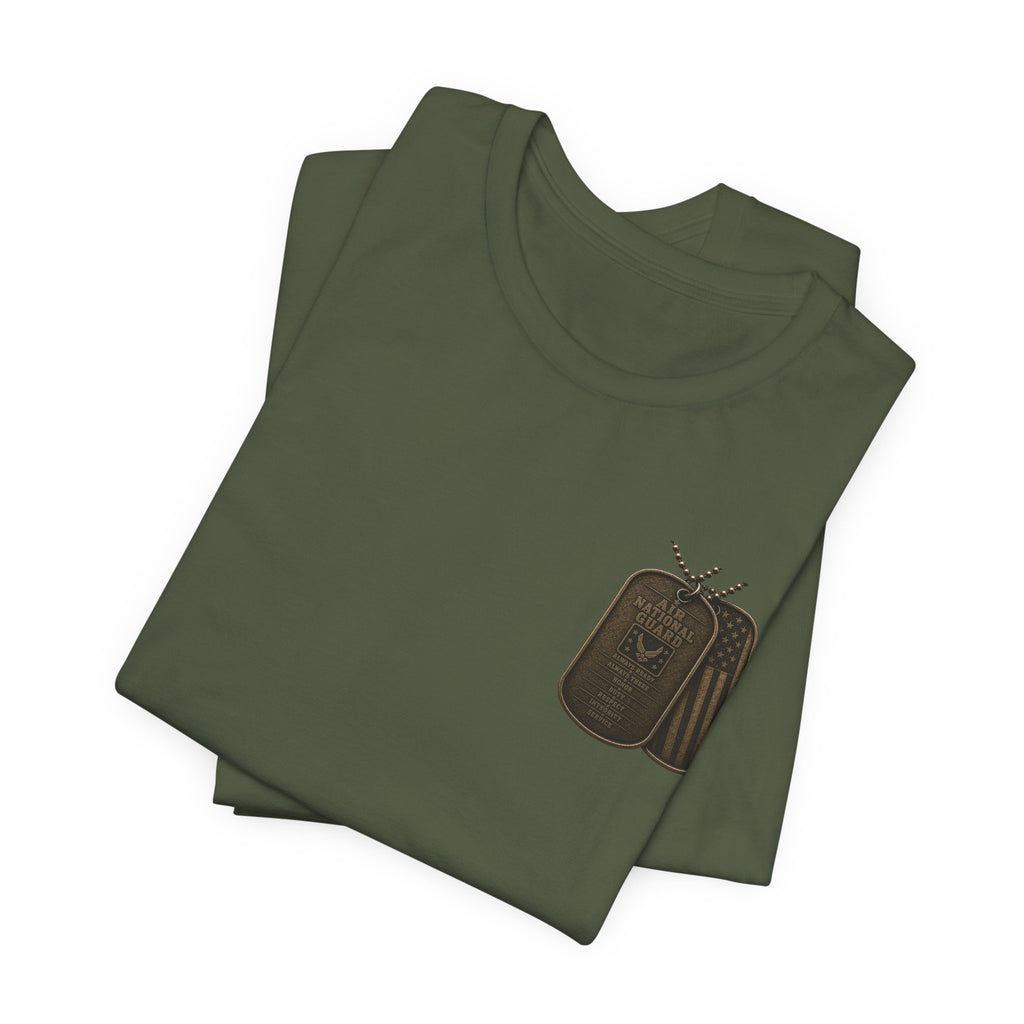 Air National Guard Graphic Tee — Military Dog Tags Veteran Tribute T-Shirt