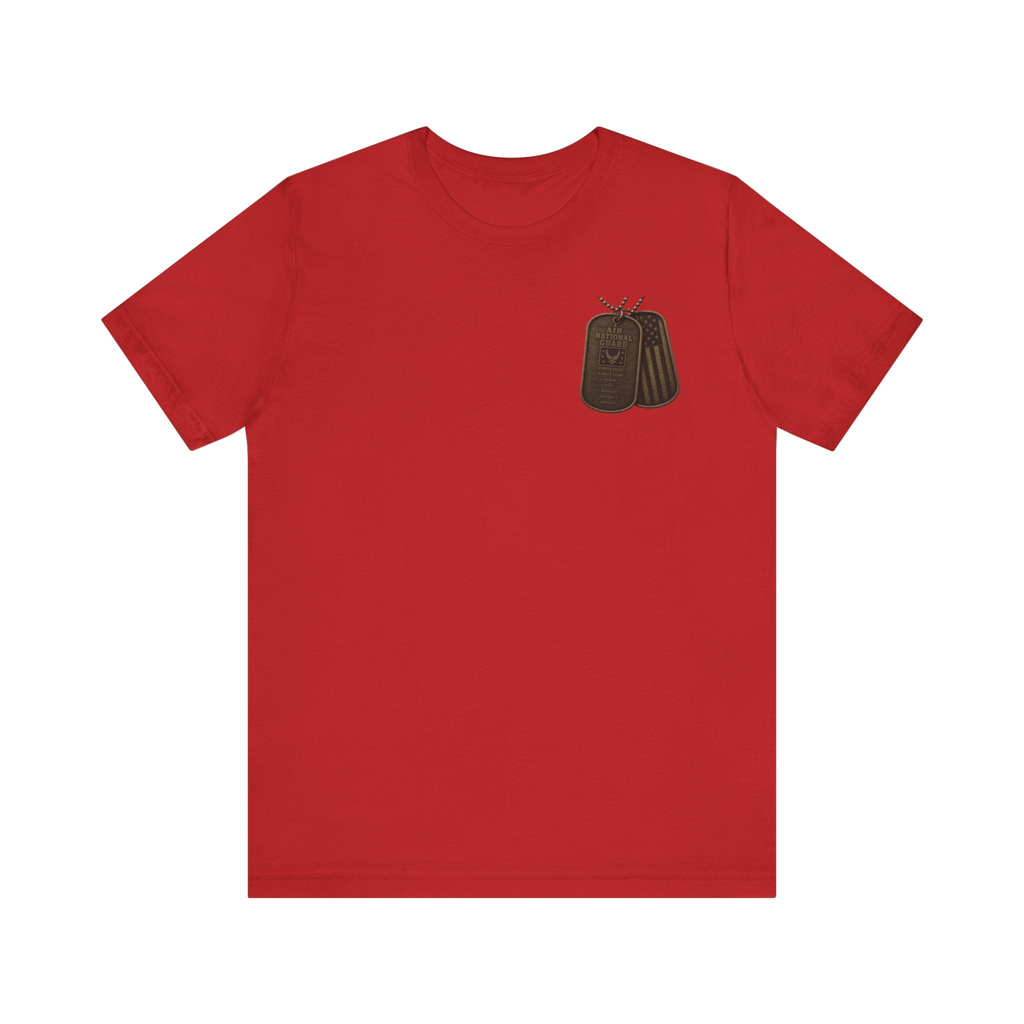 Air National Guard Graphic Tee — Military Dog Tags Veteran Tribute T-Shirt