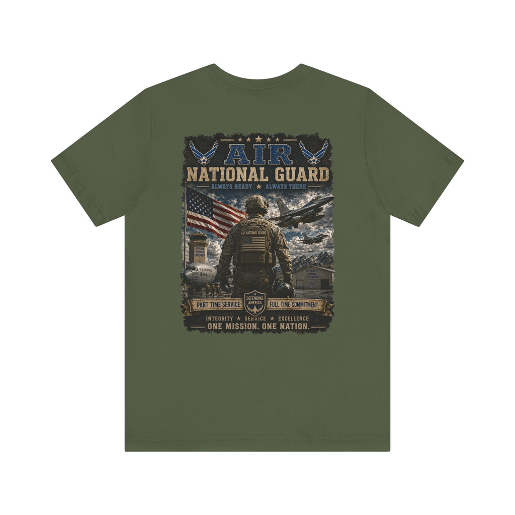 Air National Guard Graphic Tee — Military Dog Tags Veteran Tribute T-Shirt