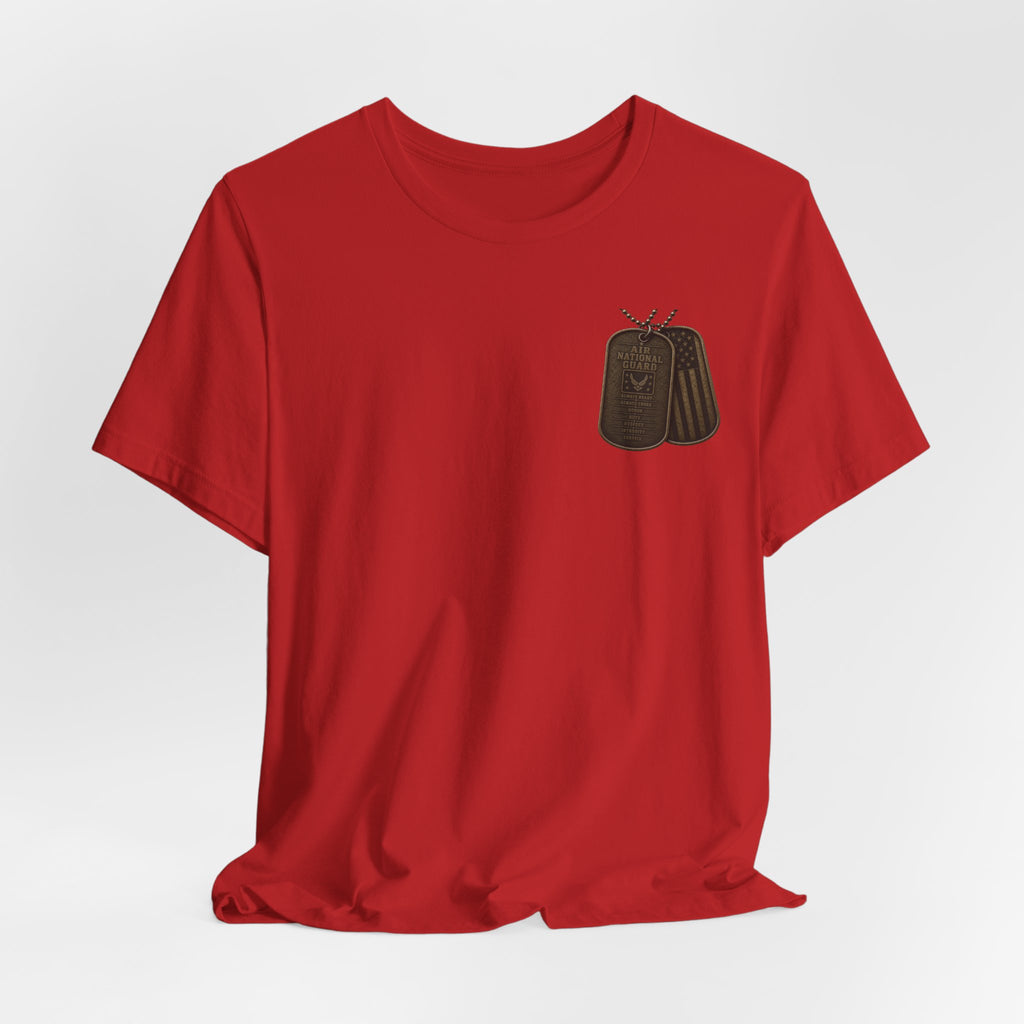 Air National Guard Graphic Tee — Military Dog Tags Veteran Tribute T-Shirt