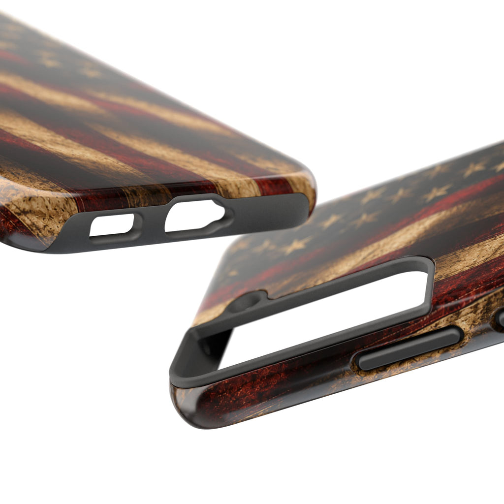 Distressed American Flag Tough Phone Case | Patriotic iPhone Cover