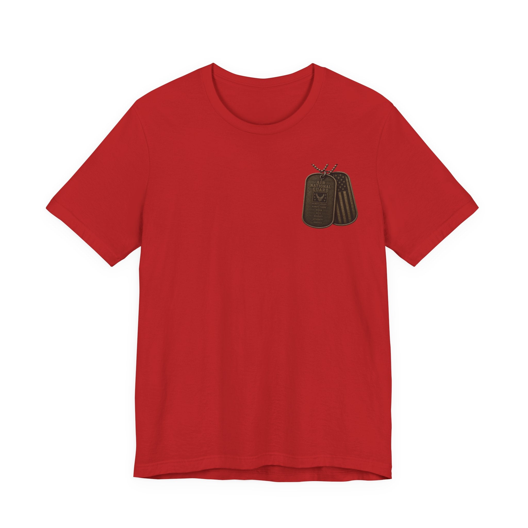 Air National Guard Graphic Tee — Military Dog Tags Veteran Tribute T-Shirt