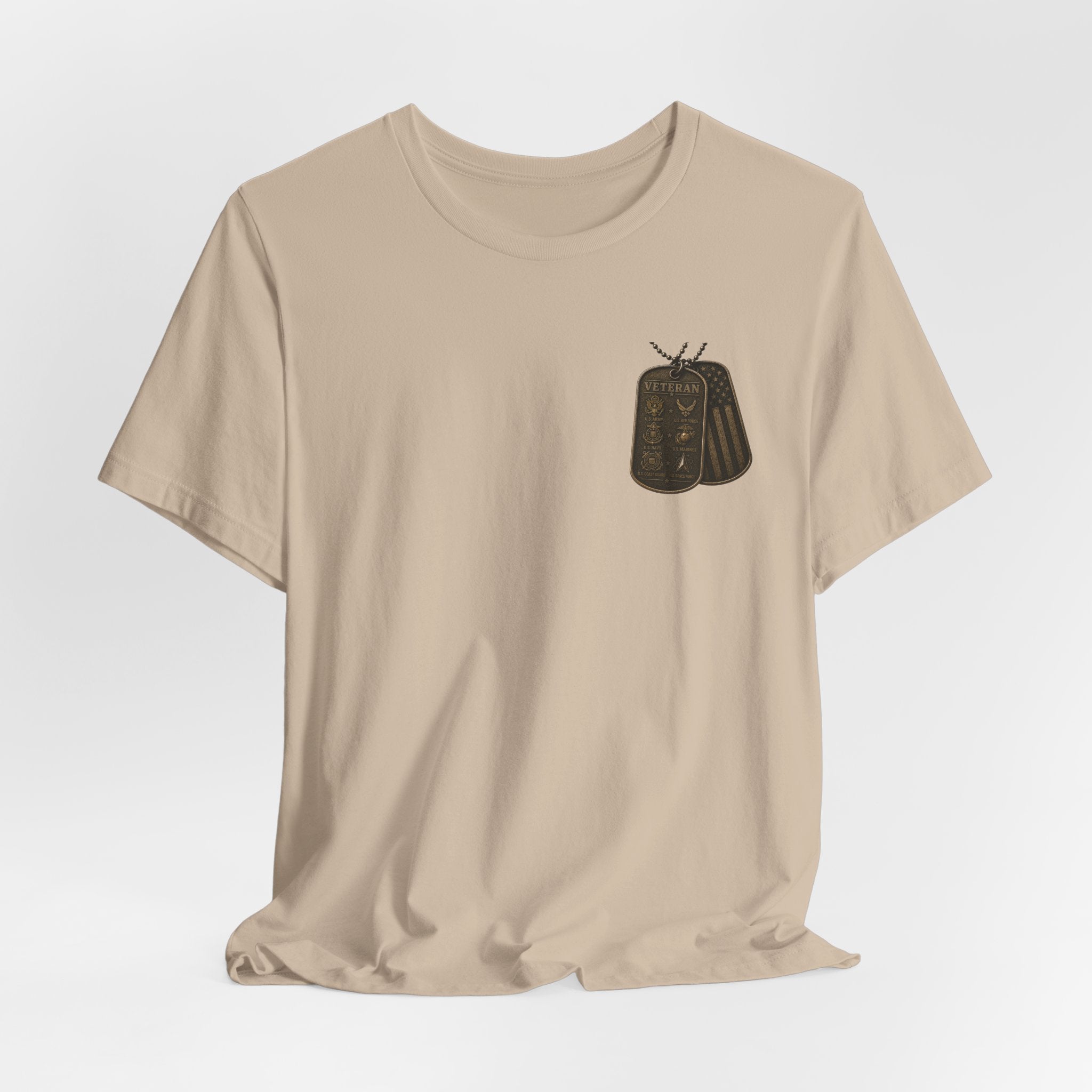 Veteran Dog Tags T-Shirt — 'I Am A Veteran' Patriotic Military Tribute Tee
