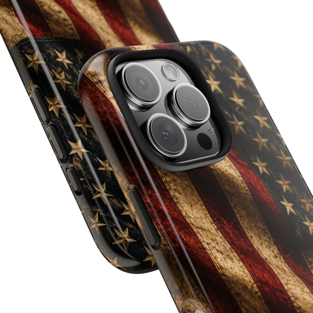 Distressed American Flag Tough Phone Case | Patriotic iPhone Cover