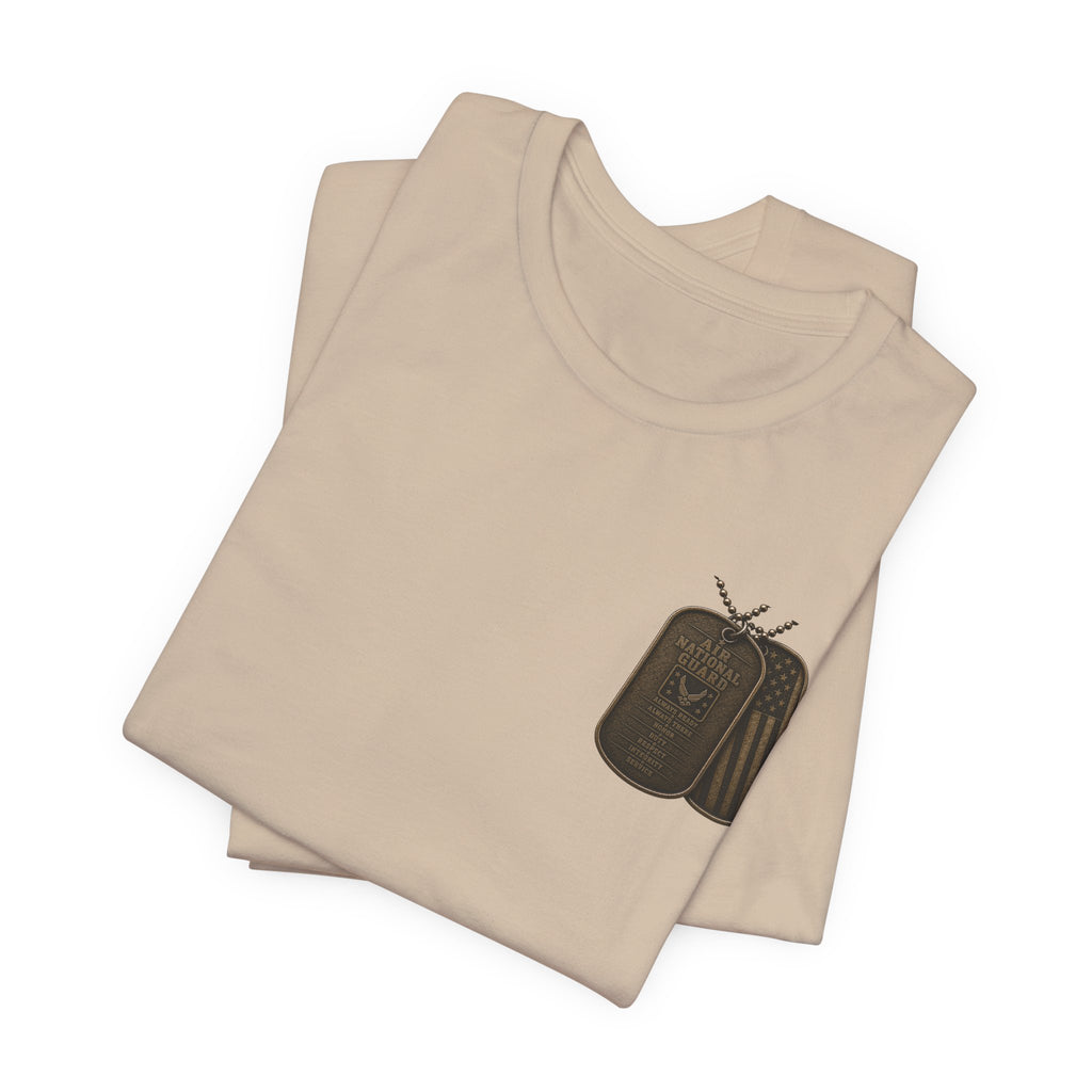 Air National Guard Graphic Tee — Military Dog Tags Veteran Tribute T-Shirt