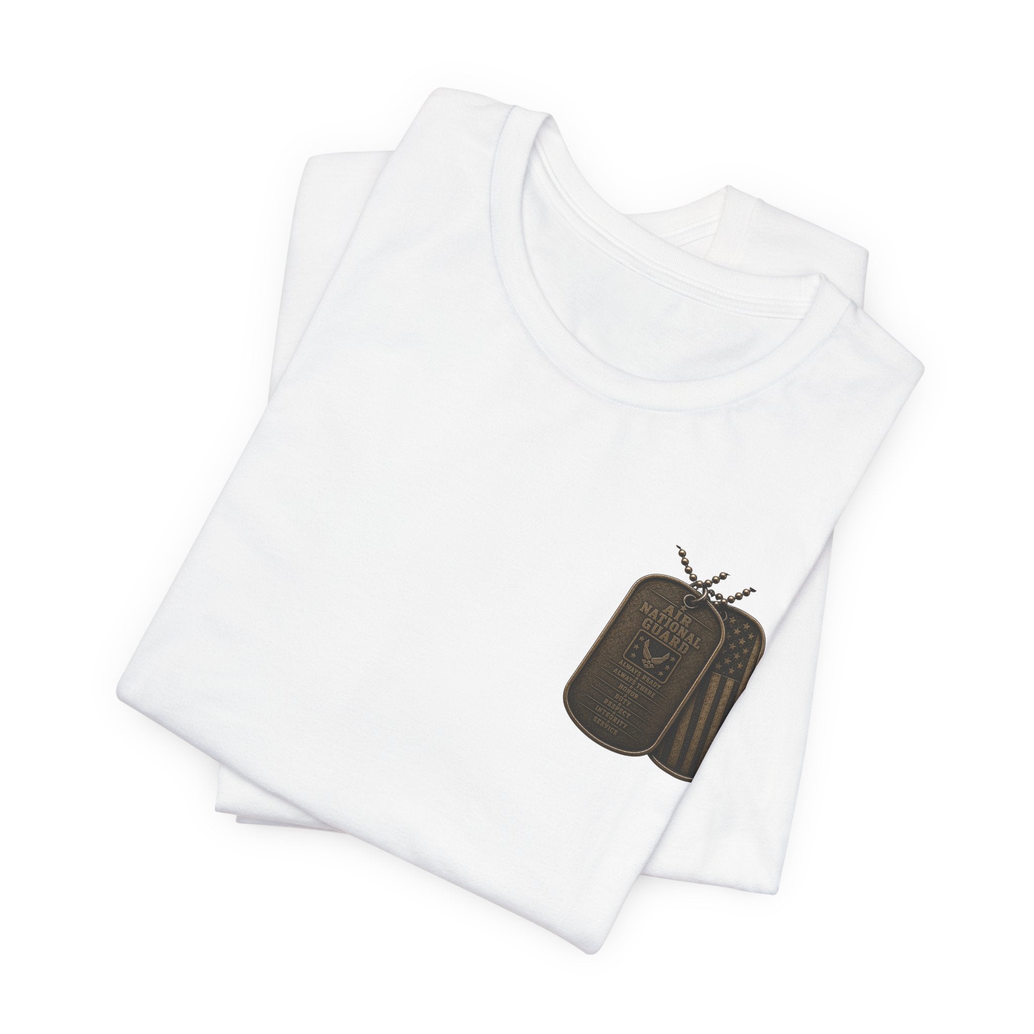 Air National Guard Graphic Tee — Military Dog Tags Veteran Tribute T-Shirt