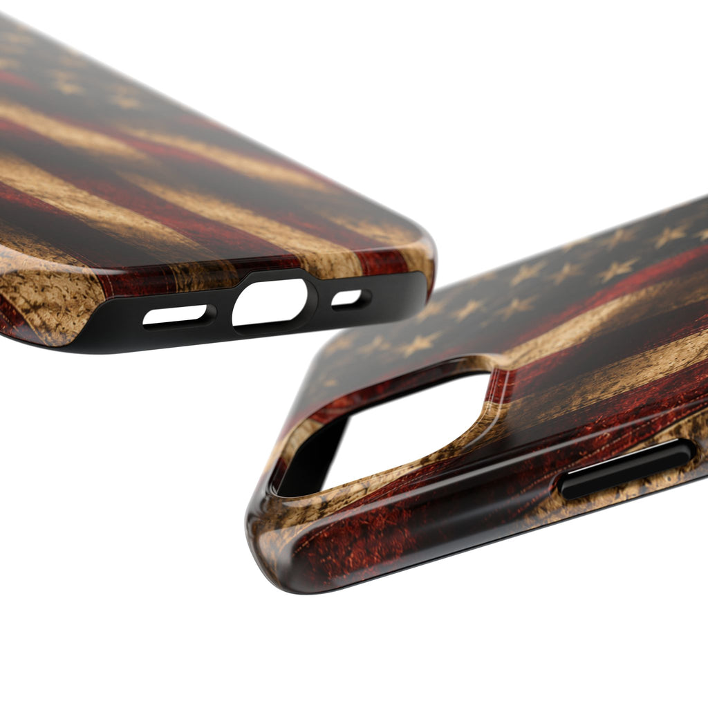 Distressed American Flag Tough Phone Case | Patriotic iPhone Cover