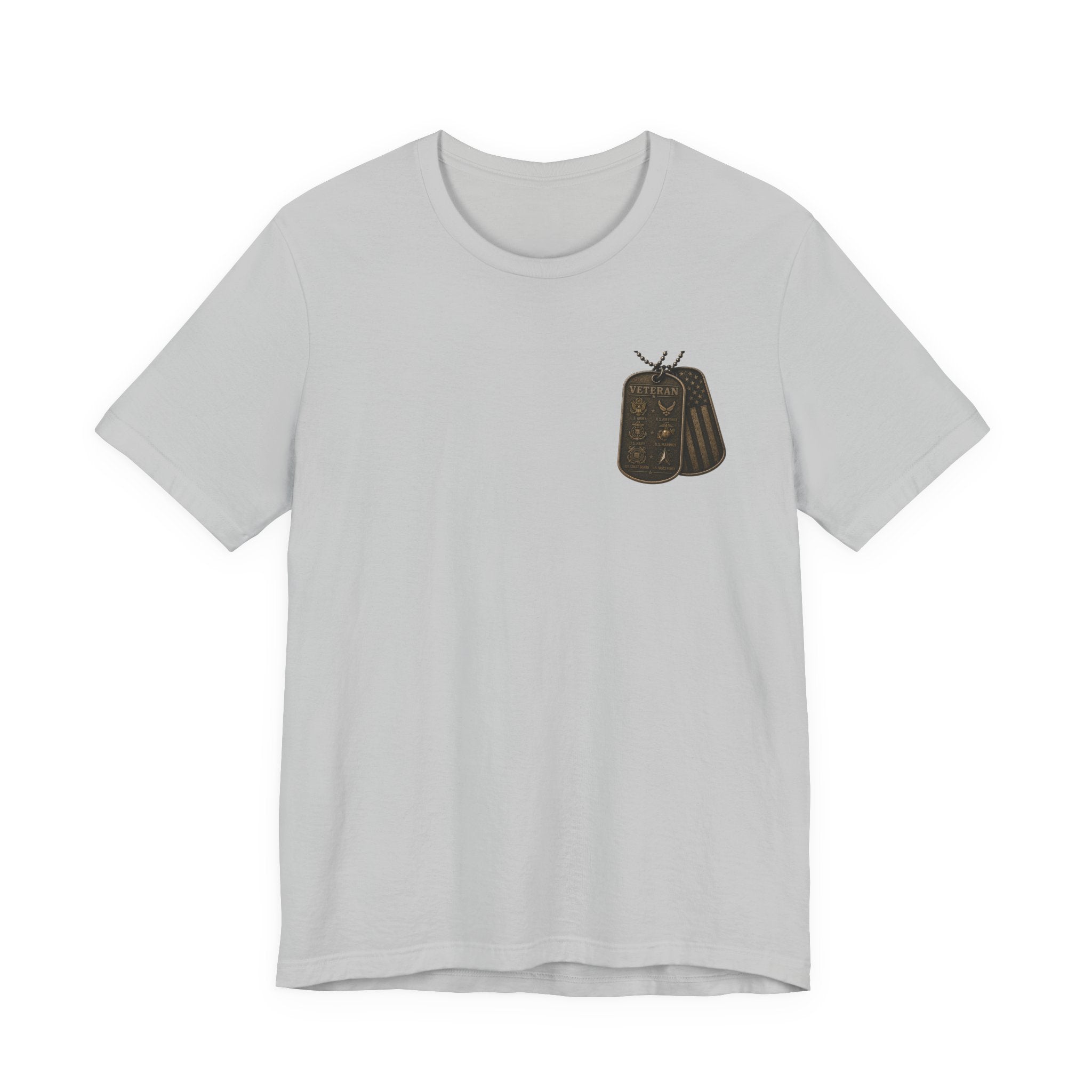 Veteran Dog Tags T-Shirt — 'I Am A Veteran' Patriotic Military Tribute Tee