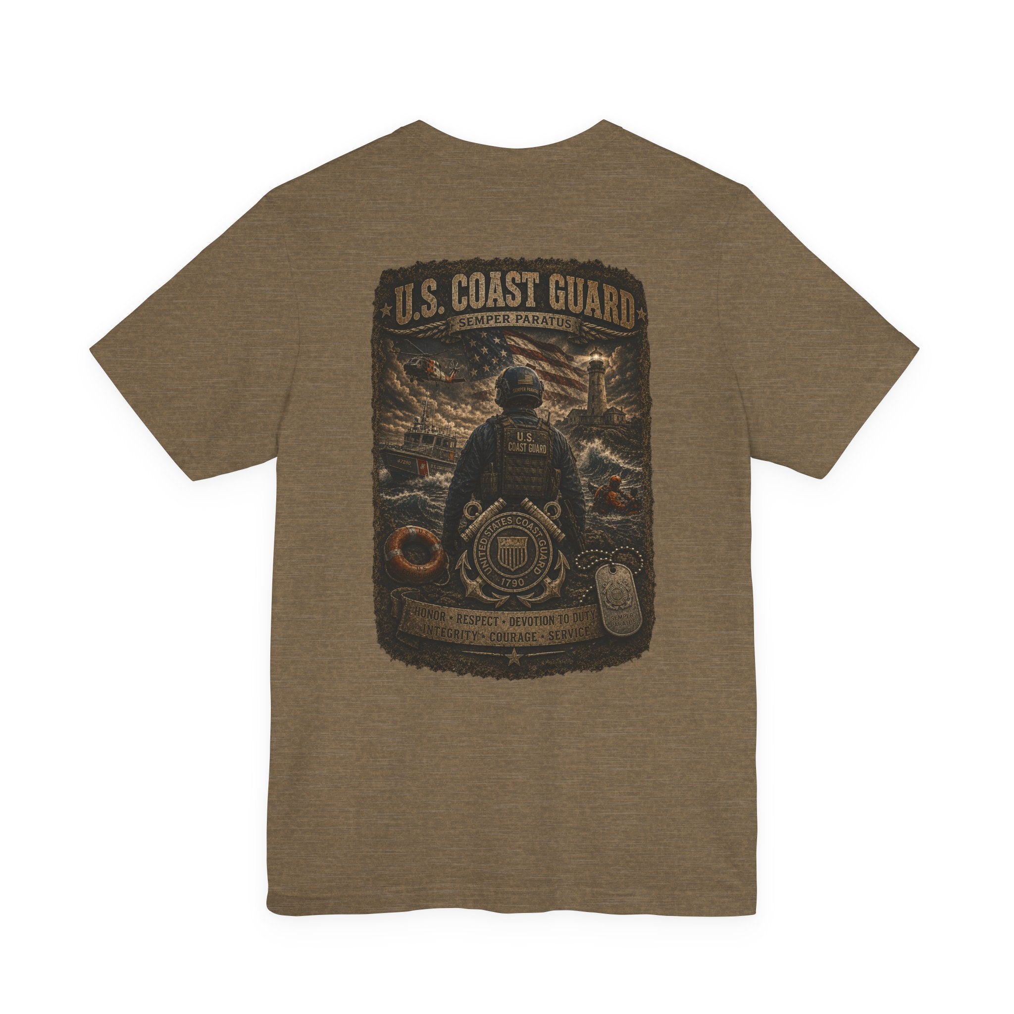 U.S. Coast Guard Veteran Tee | Dog Tags Graphic T-Shirt