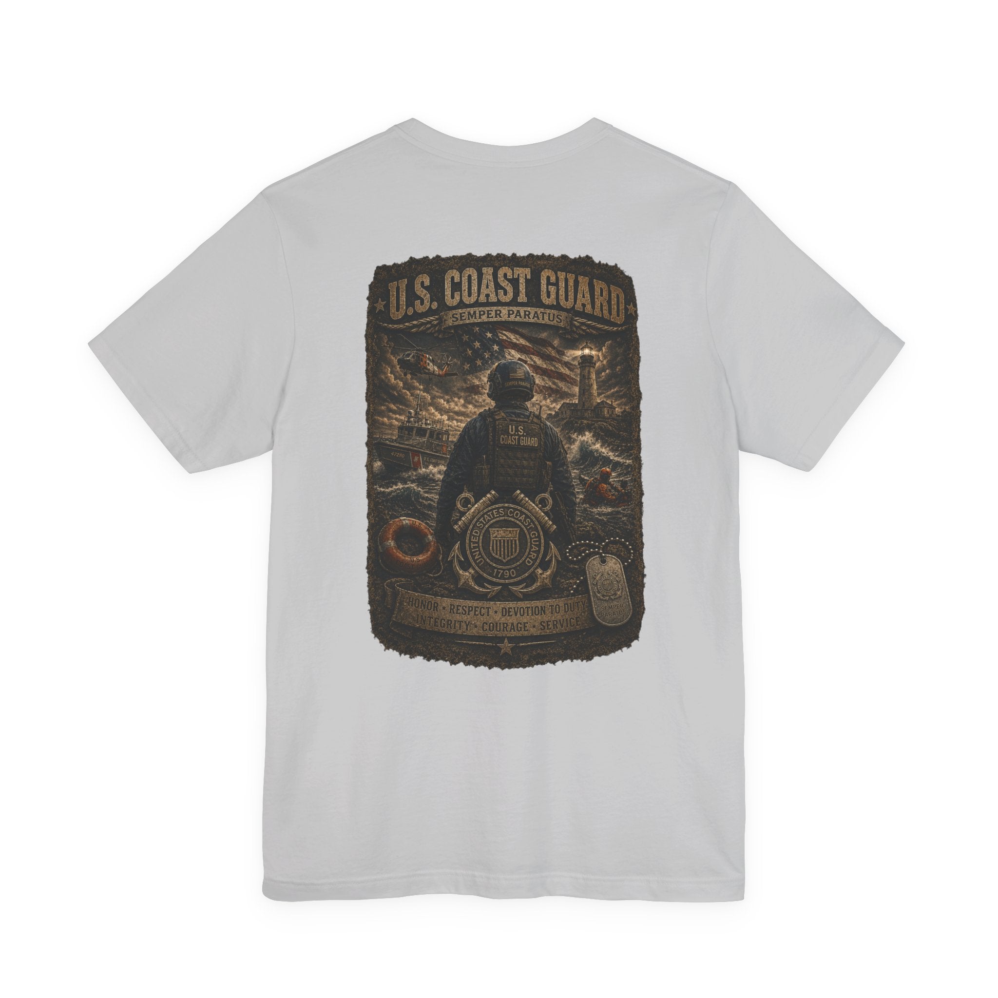 U.S. Coast Guard Veteran Tee | Dog Tags Graphic T-Shirt