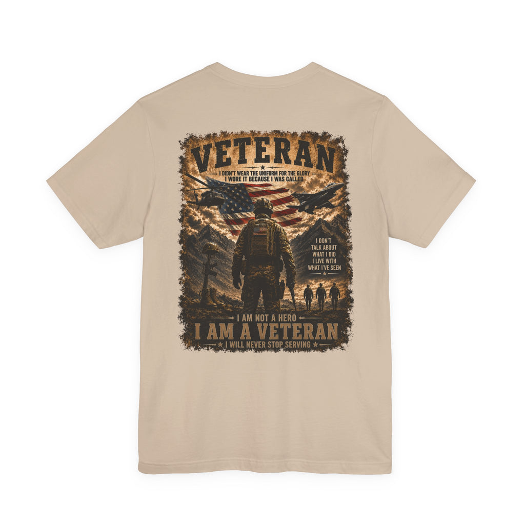 Veteran Dog Tags T-Shirt — 'I Am A Veteran' Patriotic Military Tribute Tee