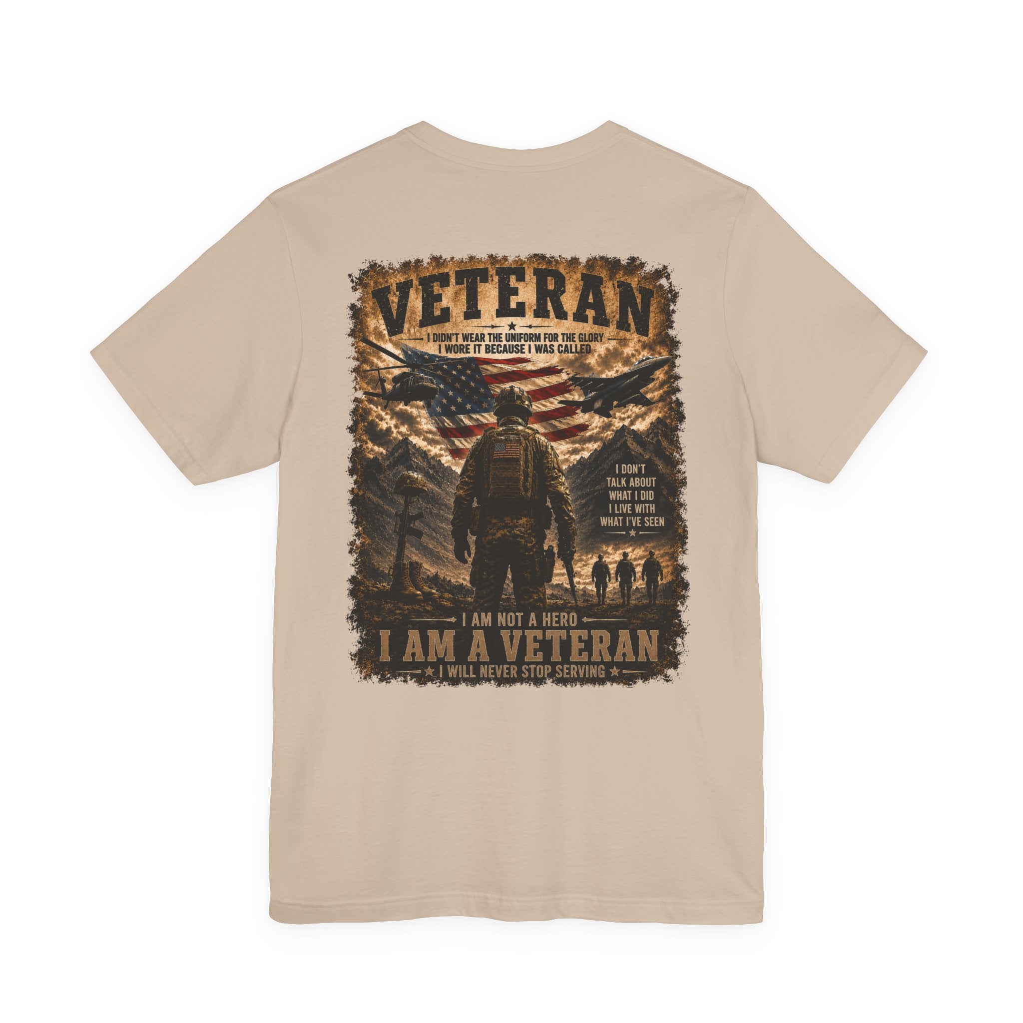 Veteran Dog Tags T-Shirt — 'I Am A Veteran' Patriotic Military Tribute Tee