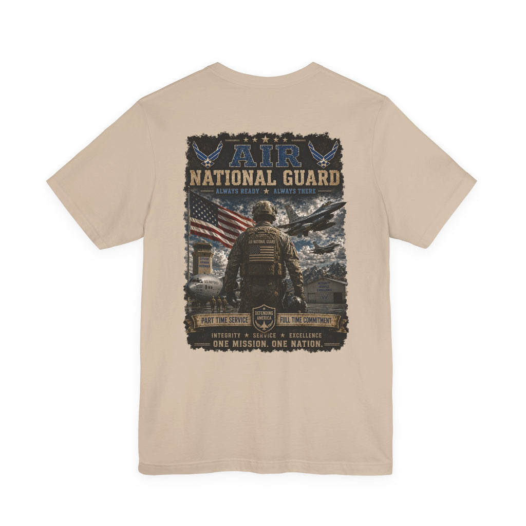 Air National Guard Graphic Tee — Military Dog Tags Veteran Tribute T-Shirt