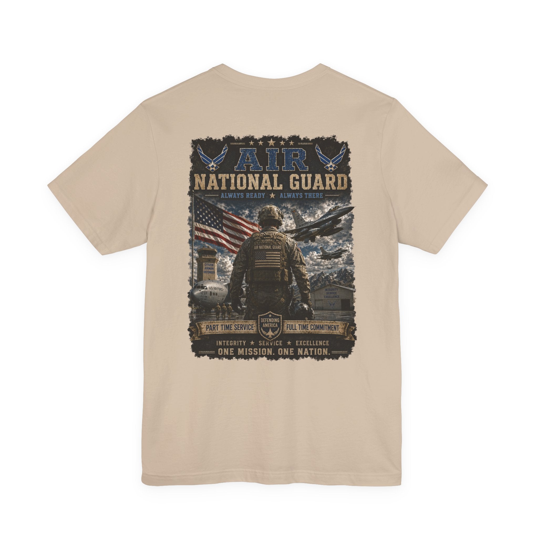 Air National Guard Graphic Tee — Military Dog Tags Veteran Tribute T-Shirt