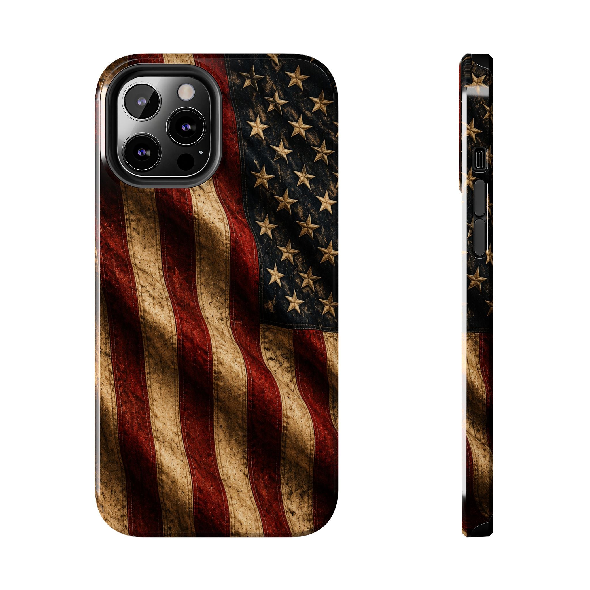 Distressed American Flag Tough Phone Case | Patriotic iPhone Cover