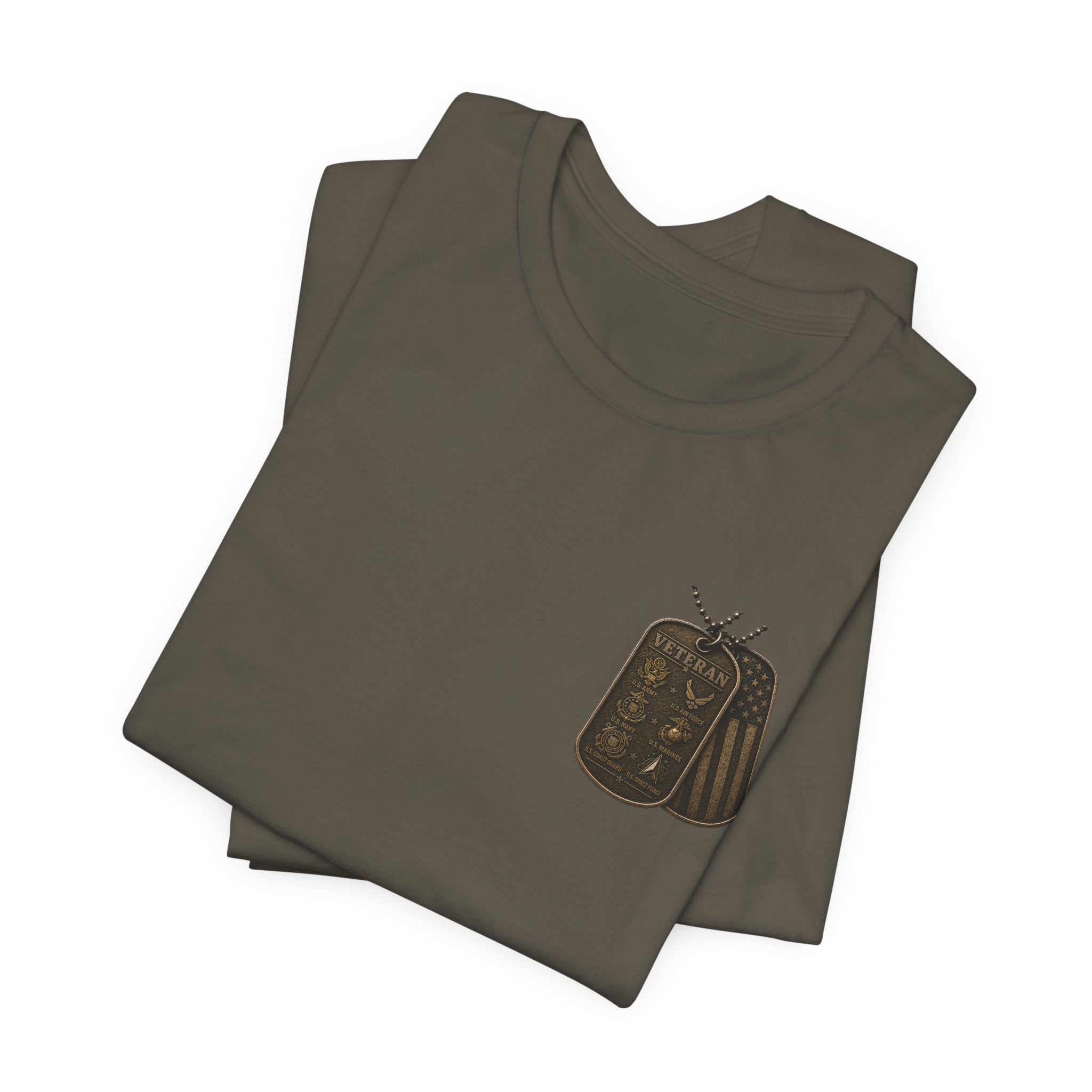Veteran Dog Tags T-Shirt — 'I Am A Veteran' Patriotic Military Tribute Tee