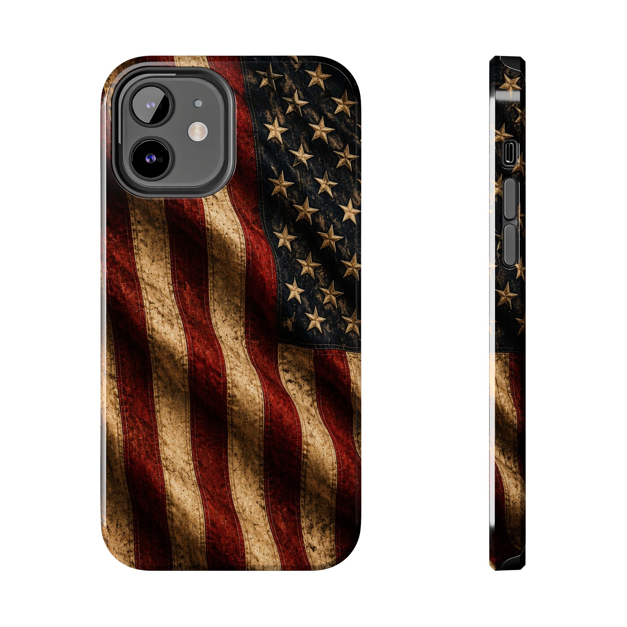 Distressed American Flag Tough Phone Case | Patriotic iPhone Cover