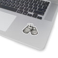 Veteran Dog Tag Stickers — Kiss-Cut Patriotic Honor & Service Decals