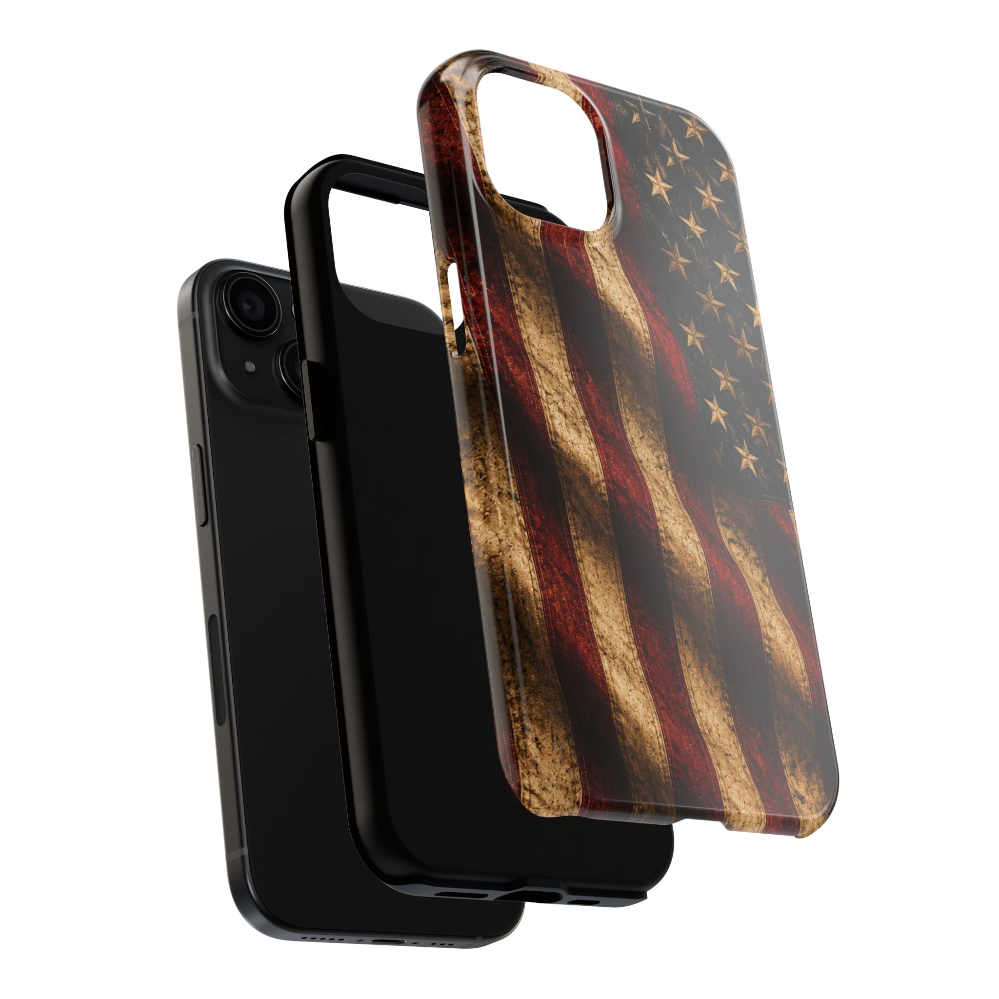 Distressed American Flag Tough Phone Case | Patriotic iPhone Cover