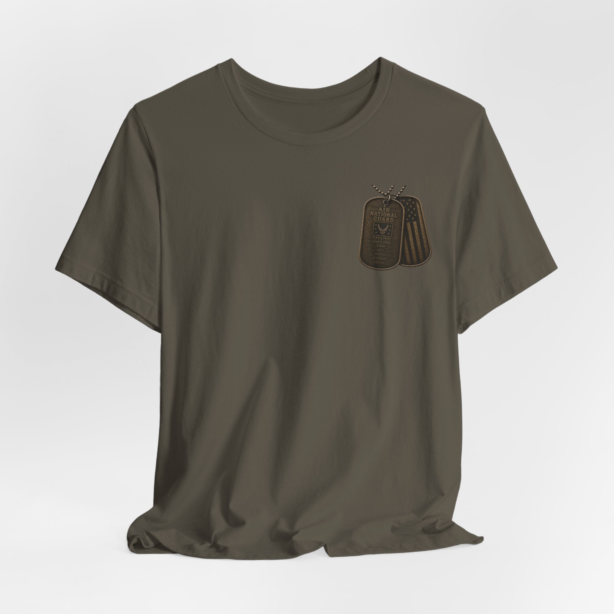 Air National Guard Graphic Tee — Military Dog Tags Veteran Tribute T-Shirt