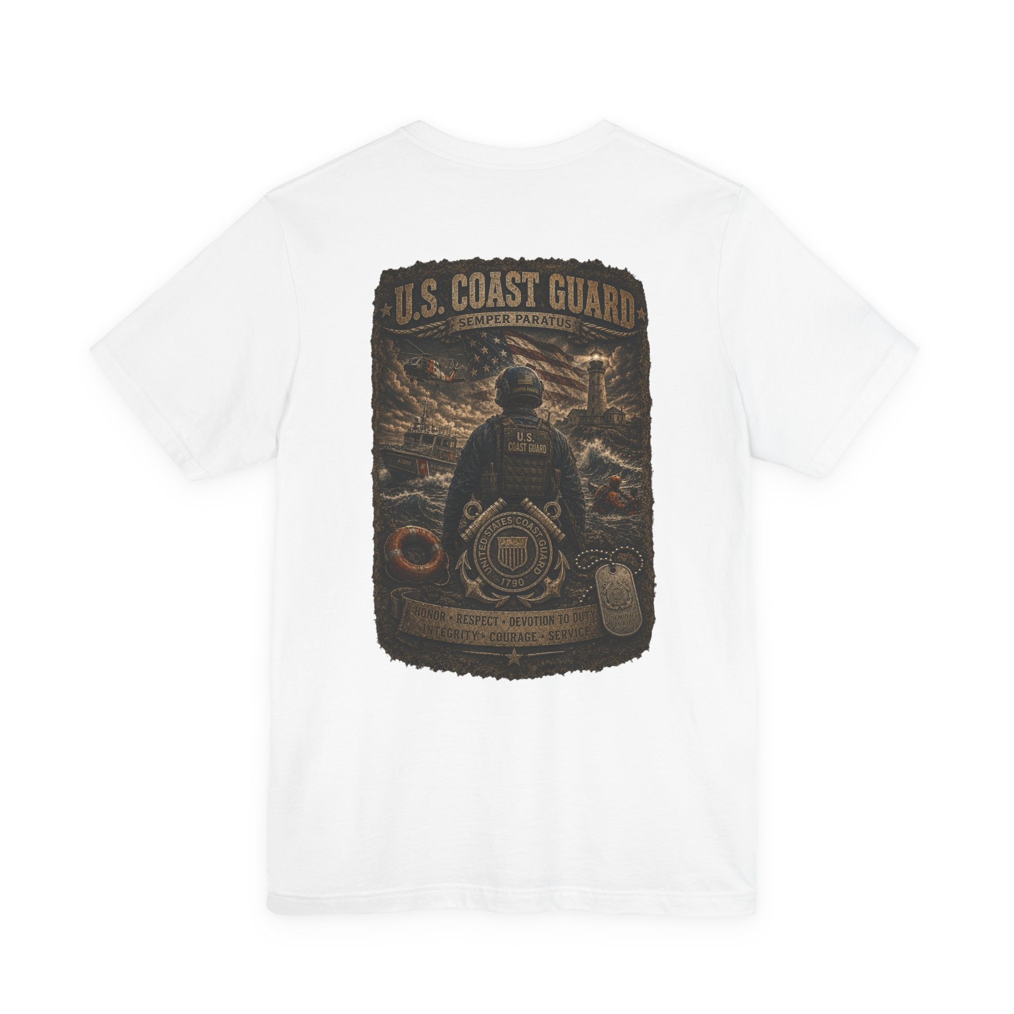 U.S. Coast Guard Veteran Tee | Dog Tags Graphic T-Shirt