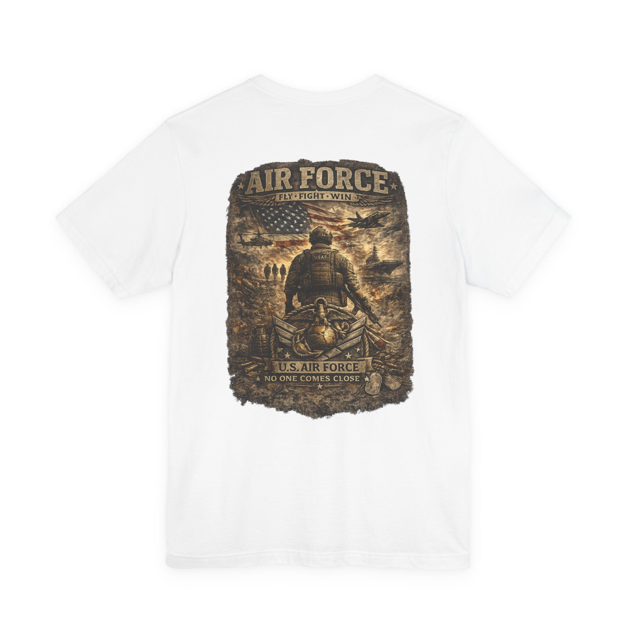 Air Force Veteran Graphic Tee — Military Dog Tags Back Print