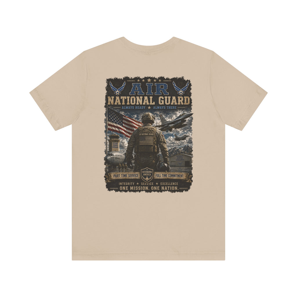 Air National Guard Graphic Tee — Military Dog Tags Veteran Tribute T-Shirt