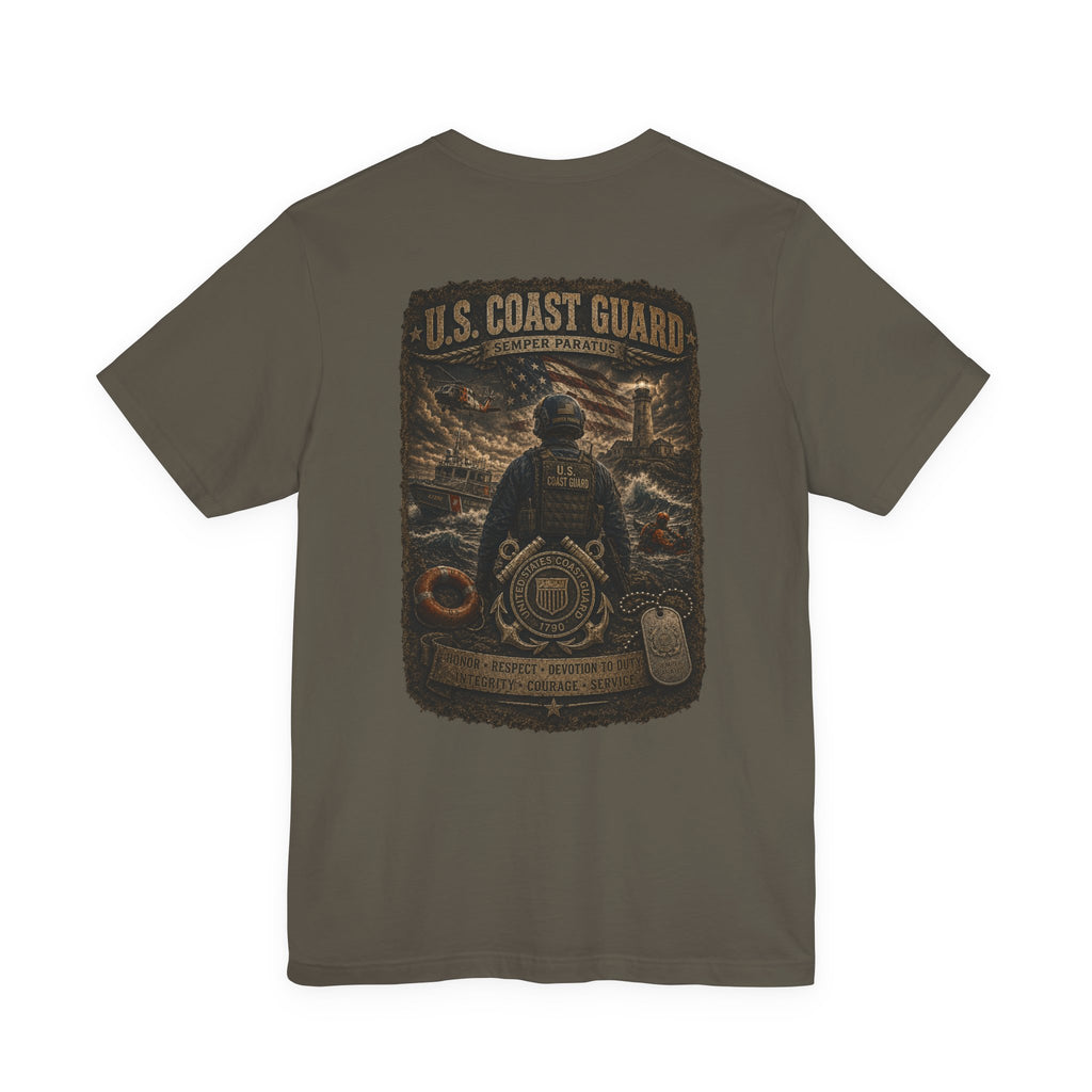 U.S. Coast Guard Veteran Tee | Dog Tags Graphic T-Shirt