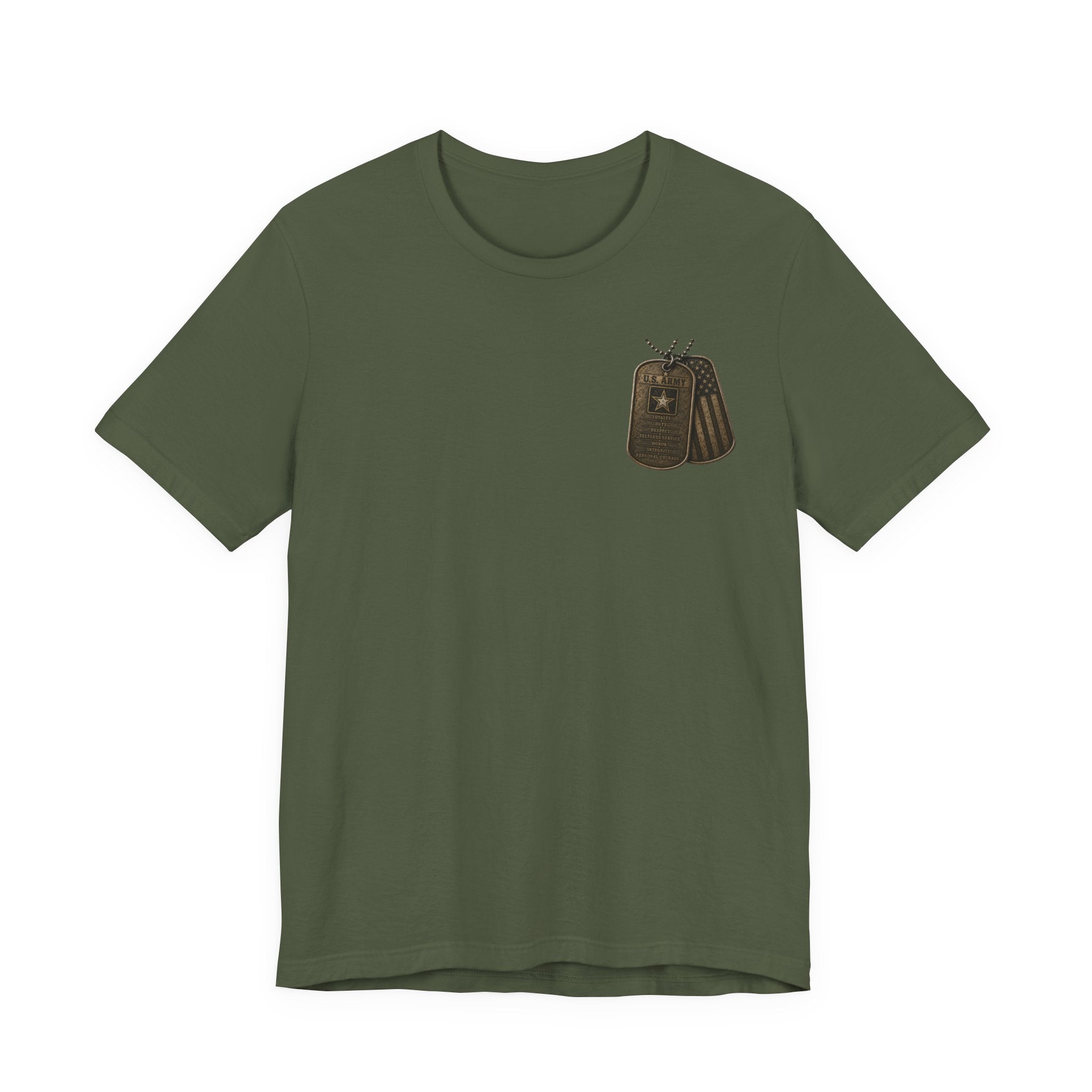 Army soldier silhouette Tee | Military dog tags design, US Army back print