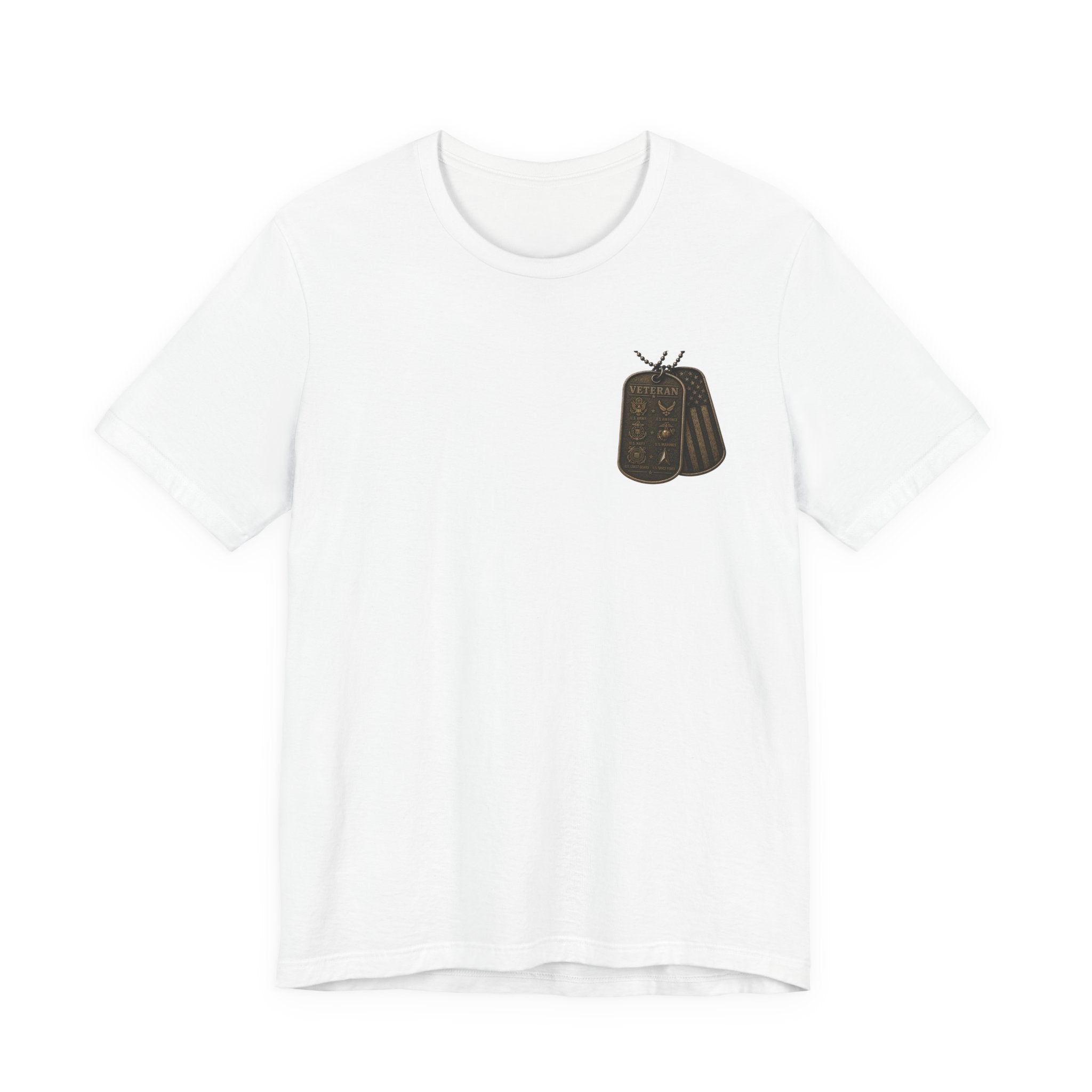 Veteran Dog Tags T-Shirt — 'I Am A Veteran' Patriotic Military Tribute Tee