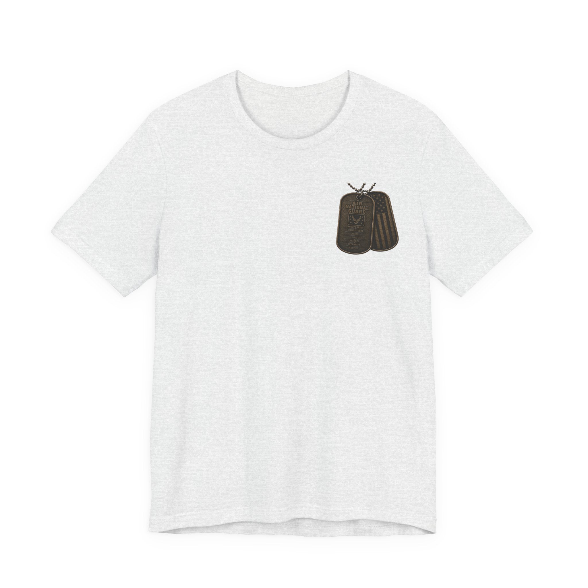 Air National Guard Graphic Tee — Military Dog Tags Veteran Tribute T-Shirt