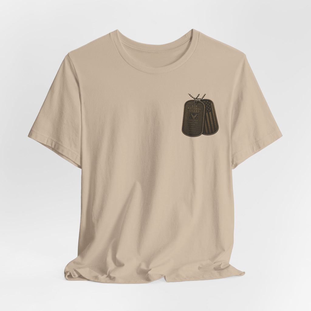 Air National Guard Graphic Tee — Military Dog Tags Veteran Tribute T-Shirt