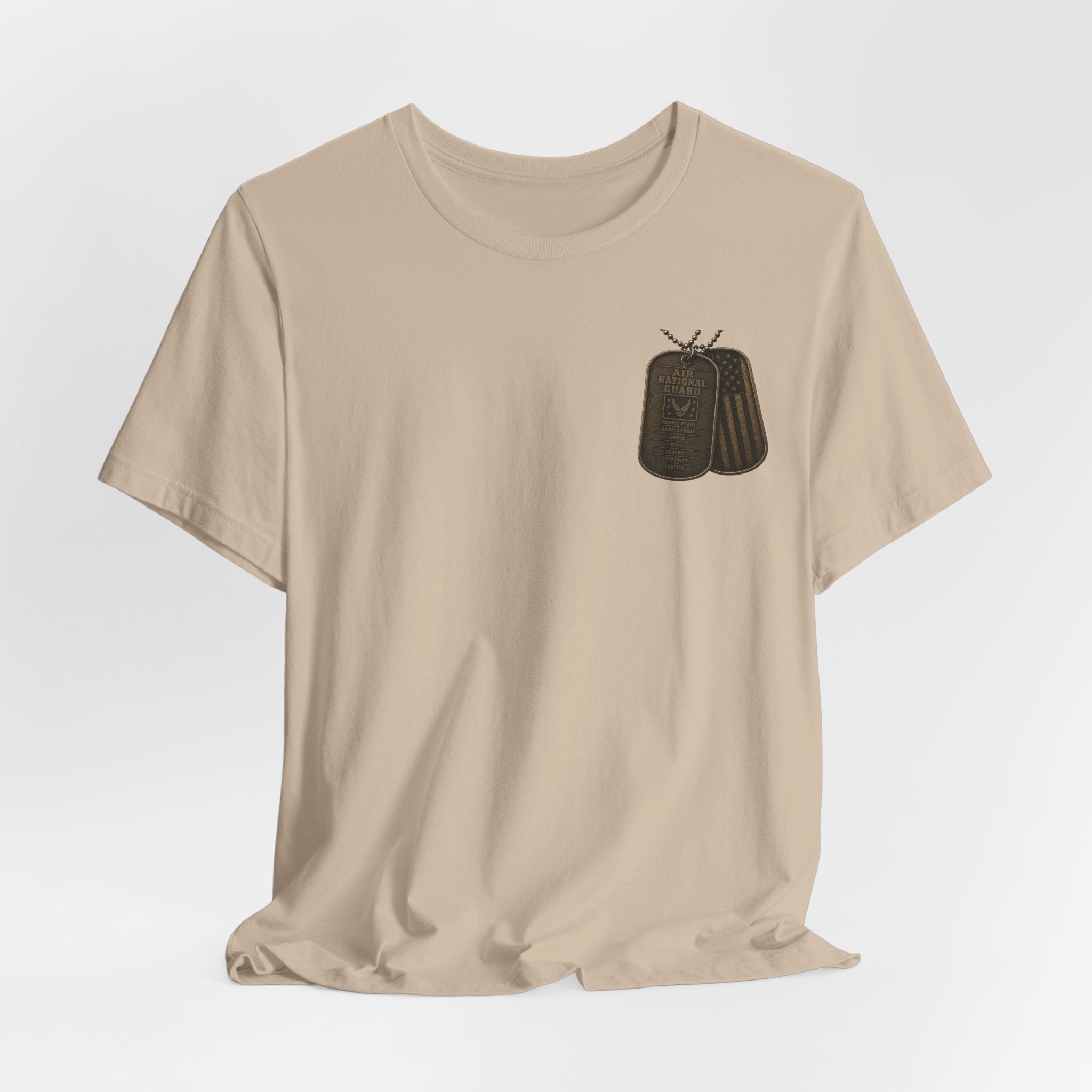 Air National Guard Graphic Tee — Military Dog Tags Veteran Tribute T-Shirt