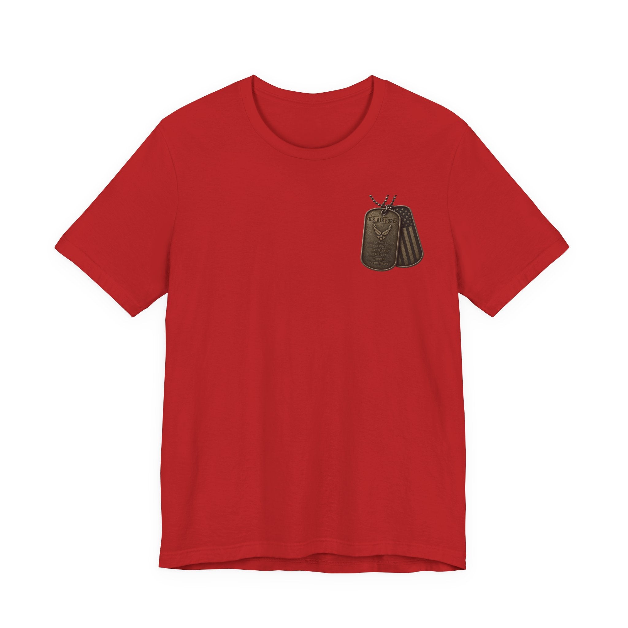 Air Force Veteran Graphic Tee — Military Dog Tags Back Print