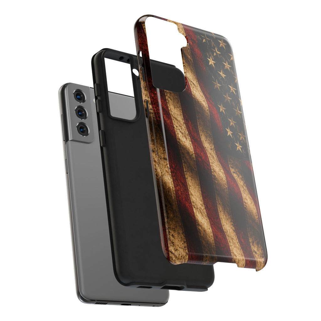 Distressed American Flag Tough Phone Case | Patriotic iPhone Cover