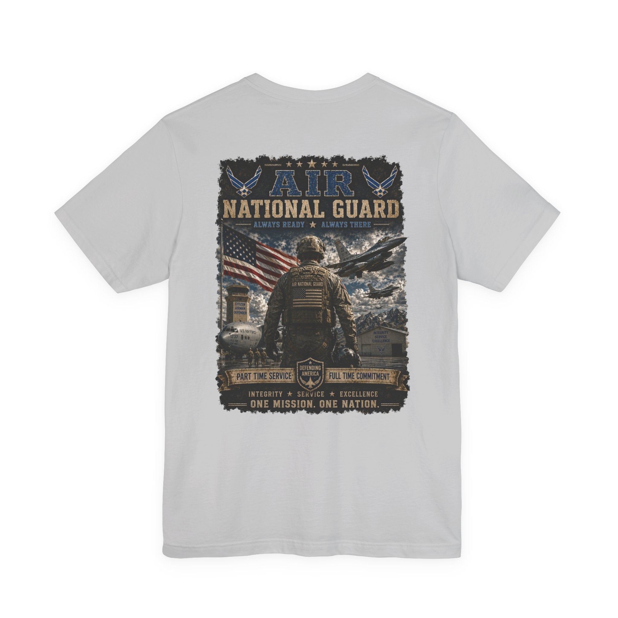 Air National Guard Graphic Tee — Military Dog Tags Veteran Tribute T-Shirt