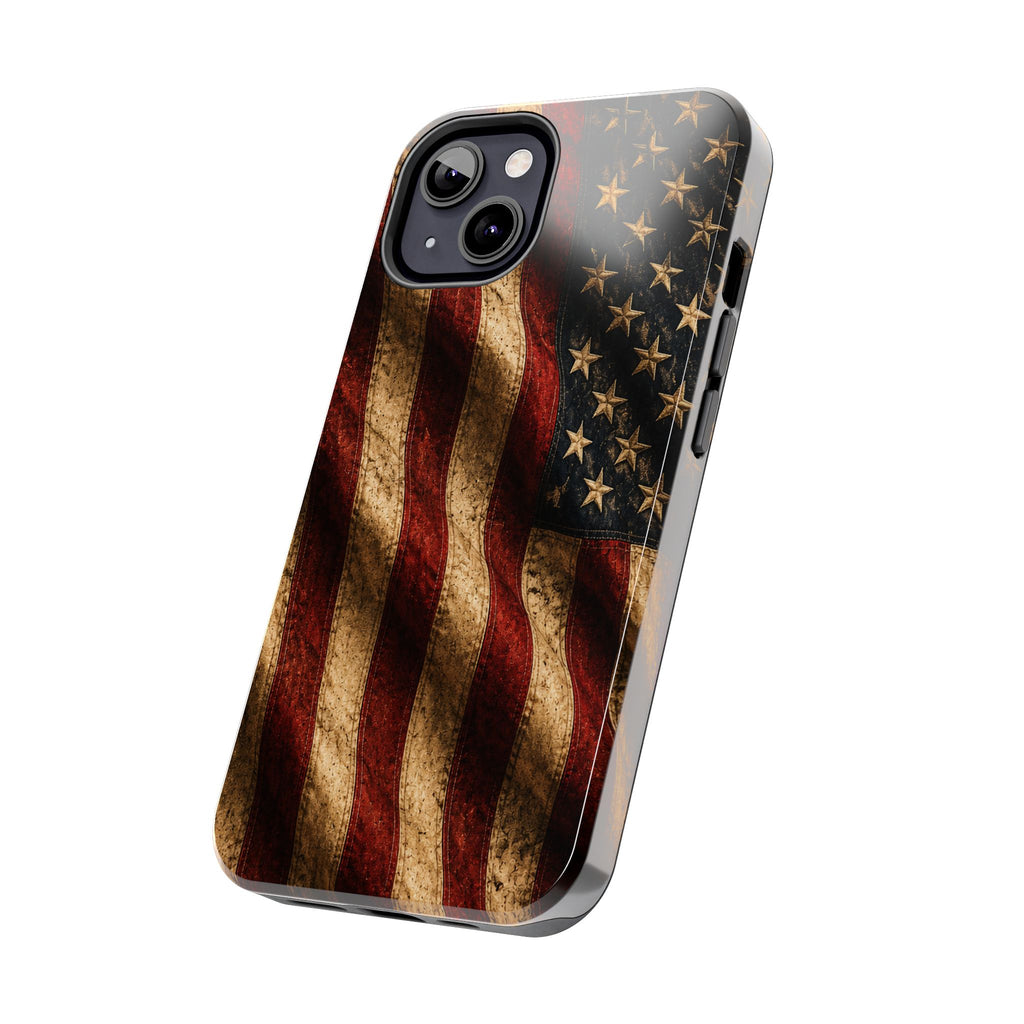 Distressed American Flag Tough Phone Case | Patriotic iPhone Cover