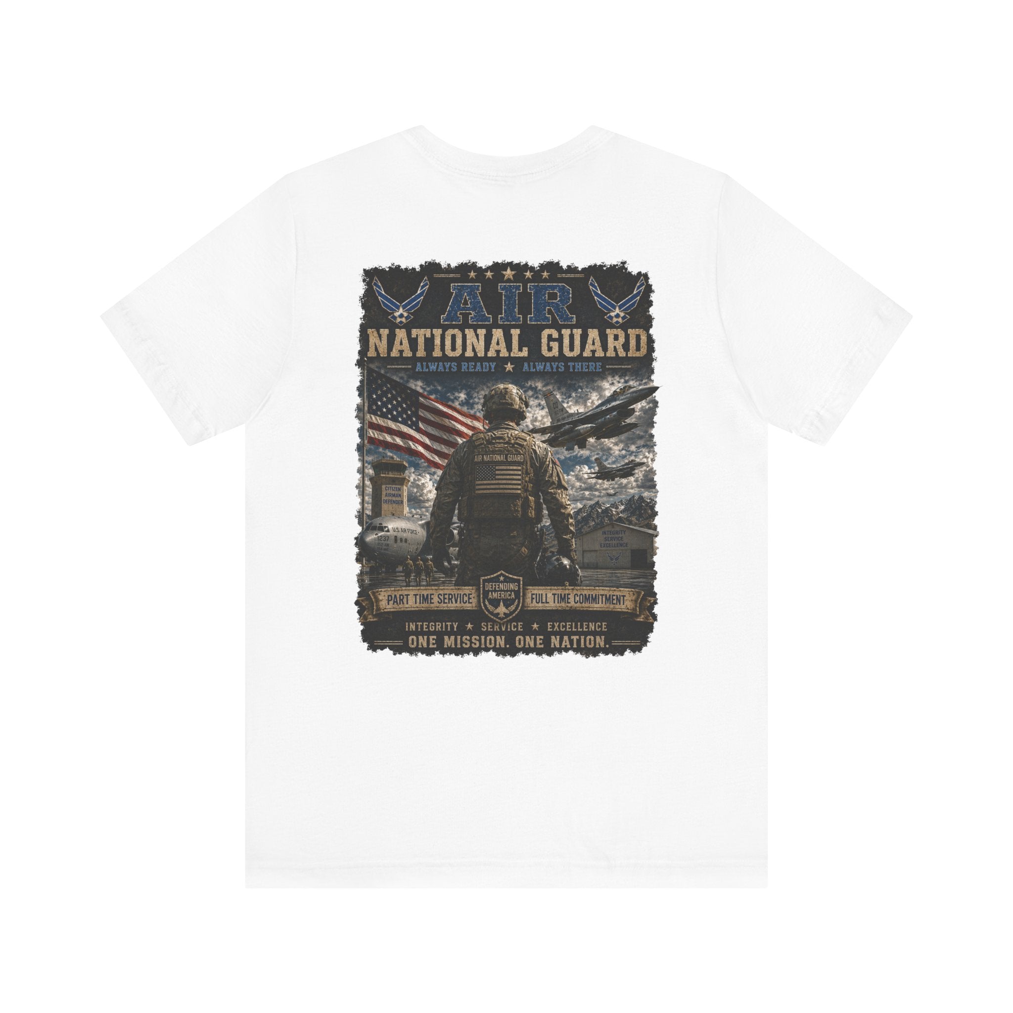 Air National Guard Graphic Tee — Military Dog Tags Veteran Tribute T-Shirt