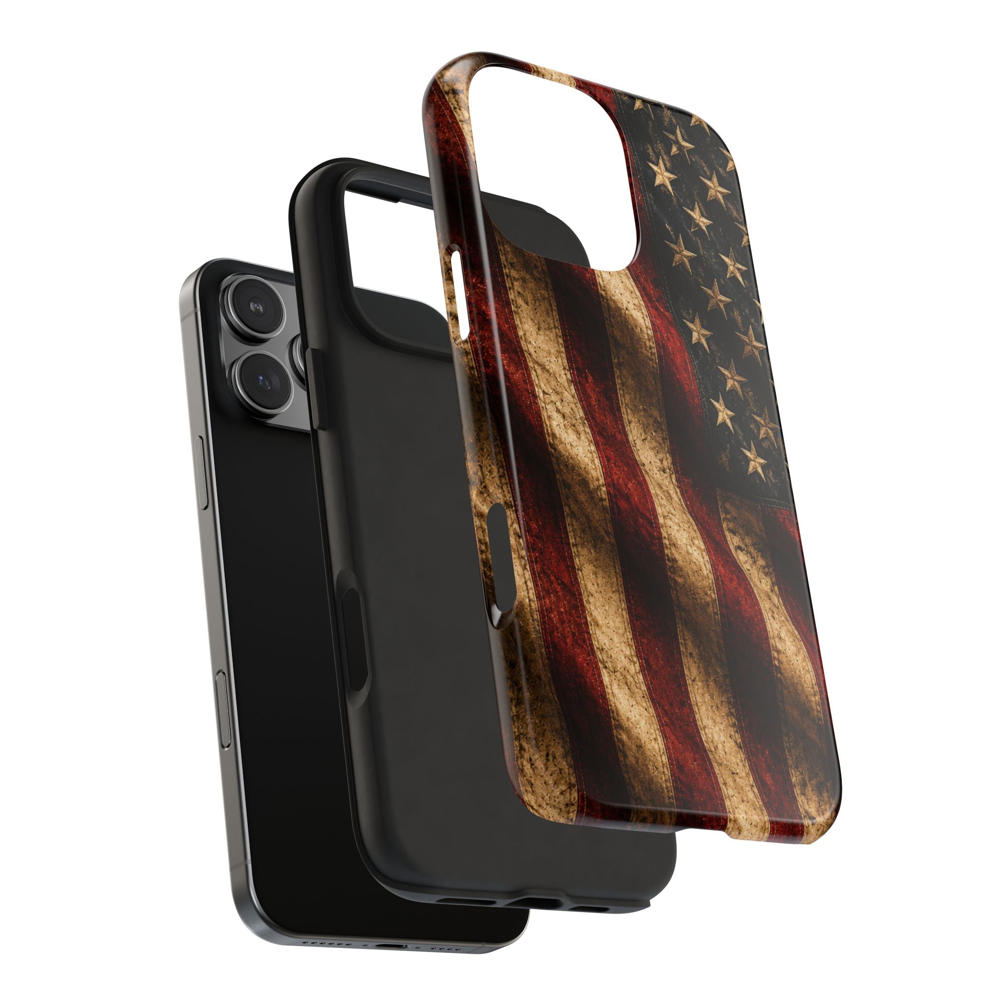 Distressed American Flag Tough Phone Case | Patriotic iPhone Cover