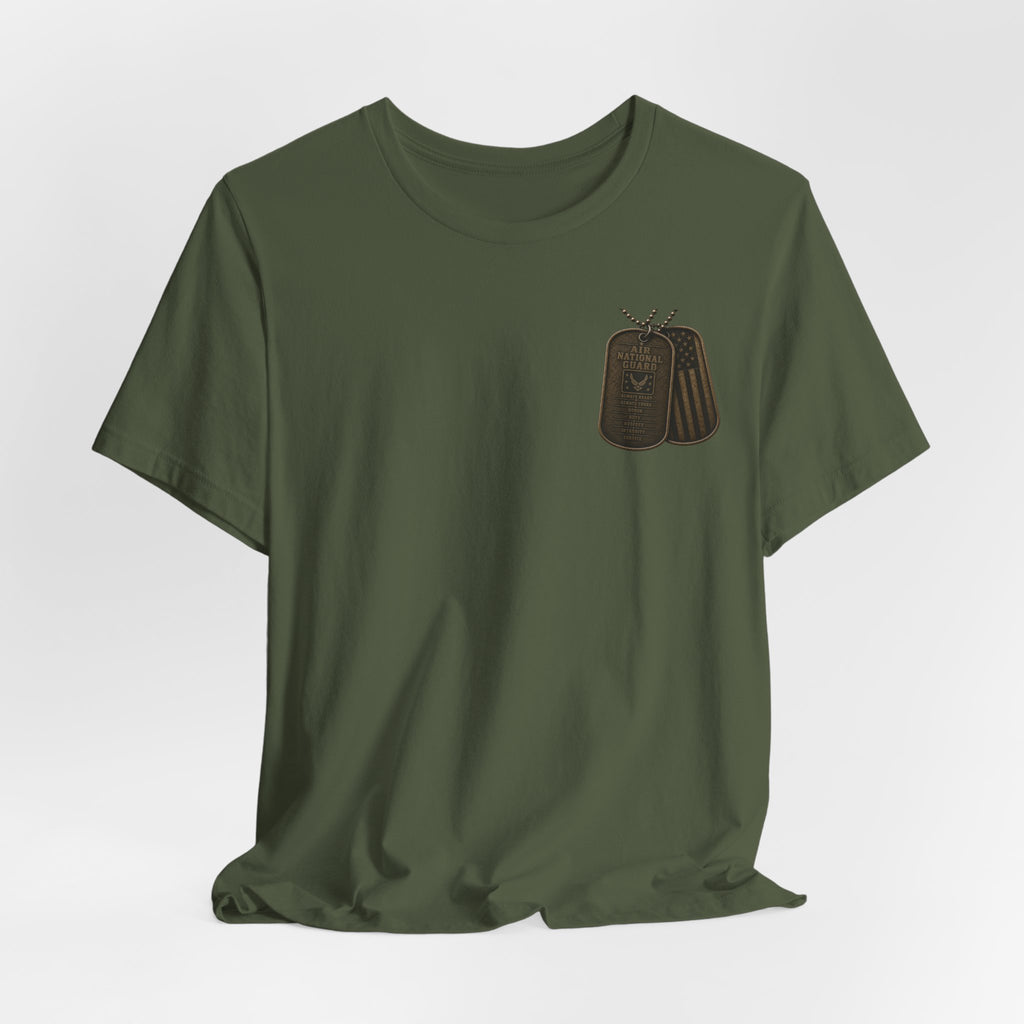 Air National Guard Graphic Tee — Military Dog Tags Veteran Tribute T-Shirt