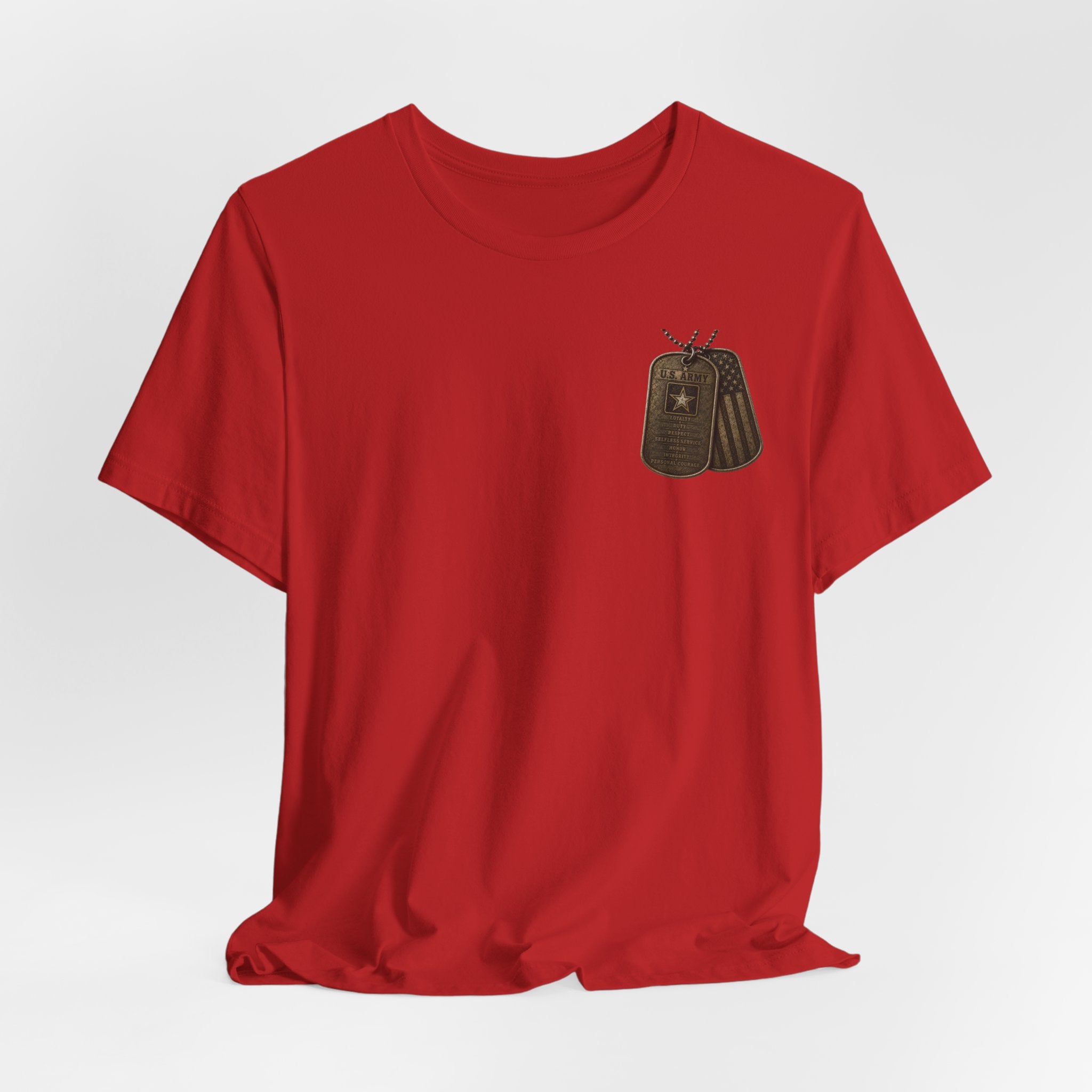 Army soldier silhouette Tee | Military dog tags design, US Army back print