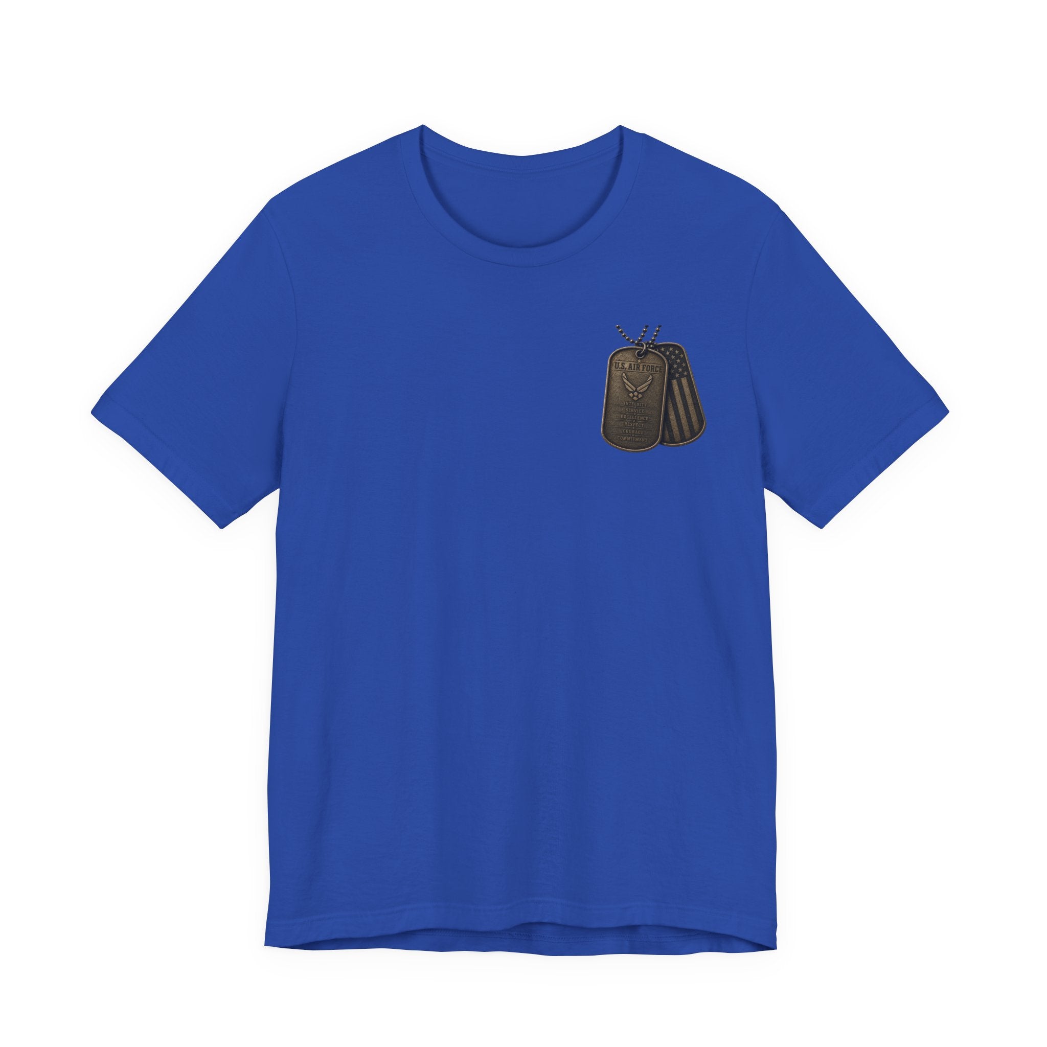 Air Force Veteran Graphic Tee — Military Dog Tags Back Print