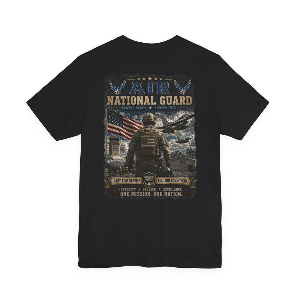 Air National Guard Graphic Tee — Military Dog Tags Veteran Tribute T-Shirt